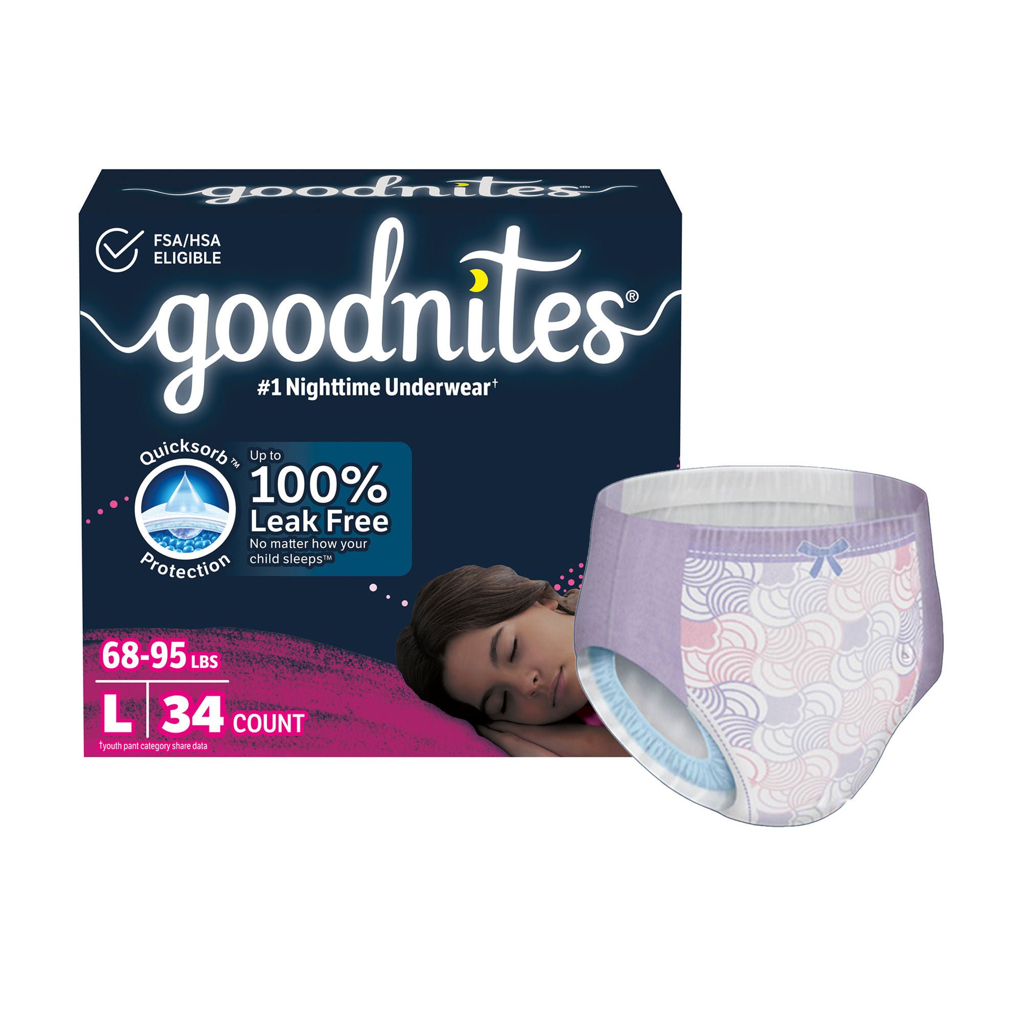 Kimberly Clark - 53361 Goodnites® Heavy Absorbency Nighttime Underwear