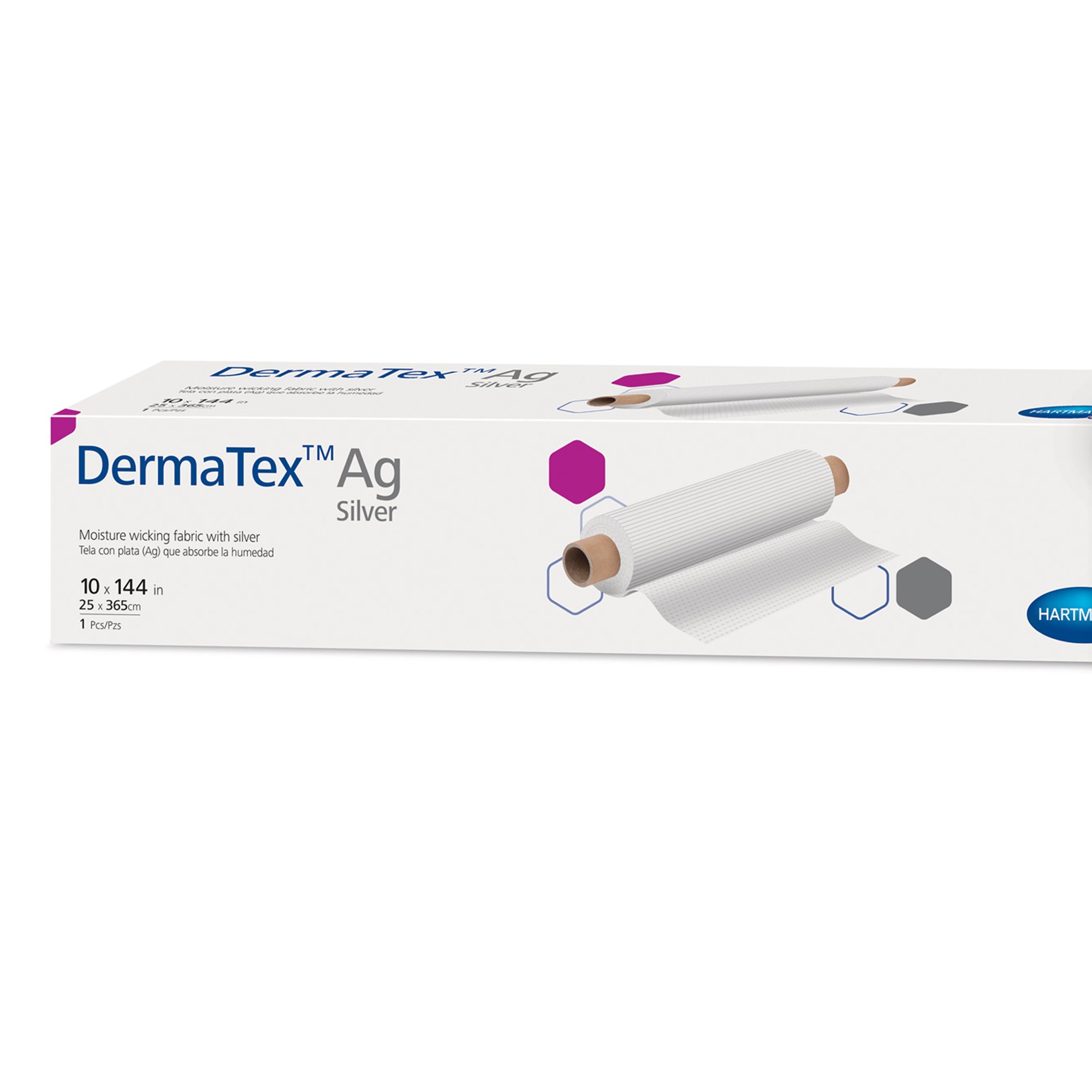 Hartmann 15700003 - DermaTex™ Ag Silver Moisture Wicking Fabric, 10 x 144 Inch - 1/Box