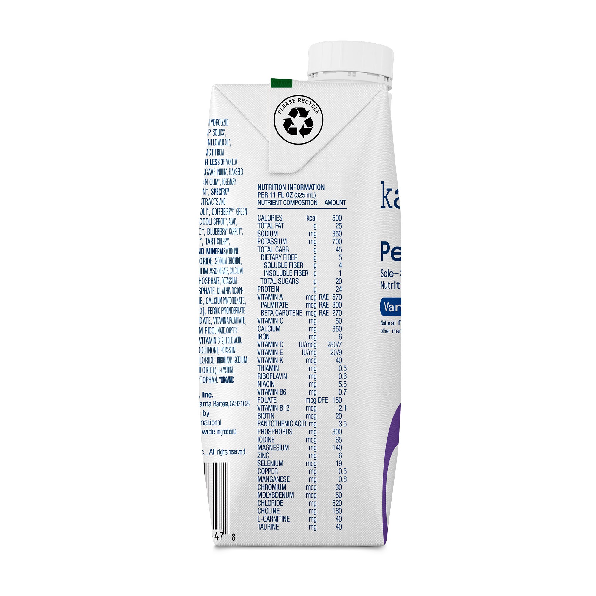 Kate Farms 851823006386 - Kate Farms® Peptide 1.5 Vanilla Sole-Source Nutrition Formula, 11-ounce carton - 1/Each, 12/Case