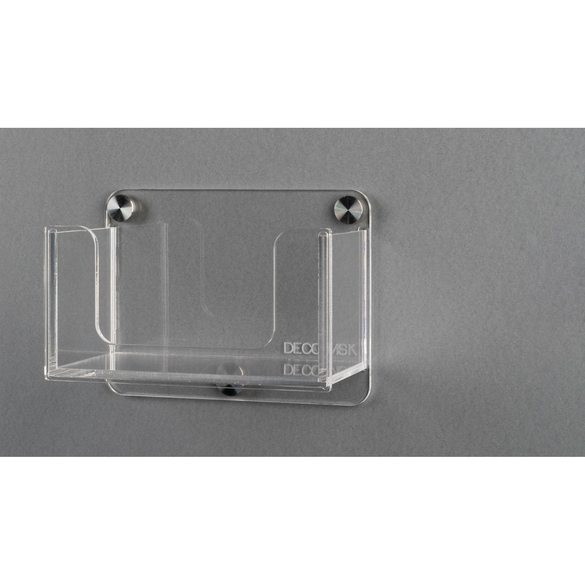 Poltex Inc - DECOMSK-W Mask Box Holder Poltex Wall Mount Clear 1/4 Inch Thick Acyrlic