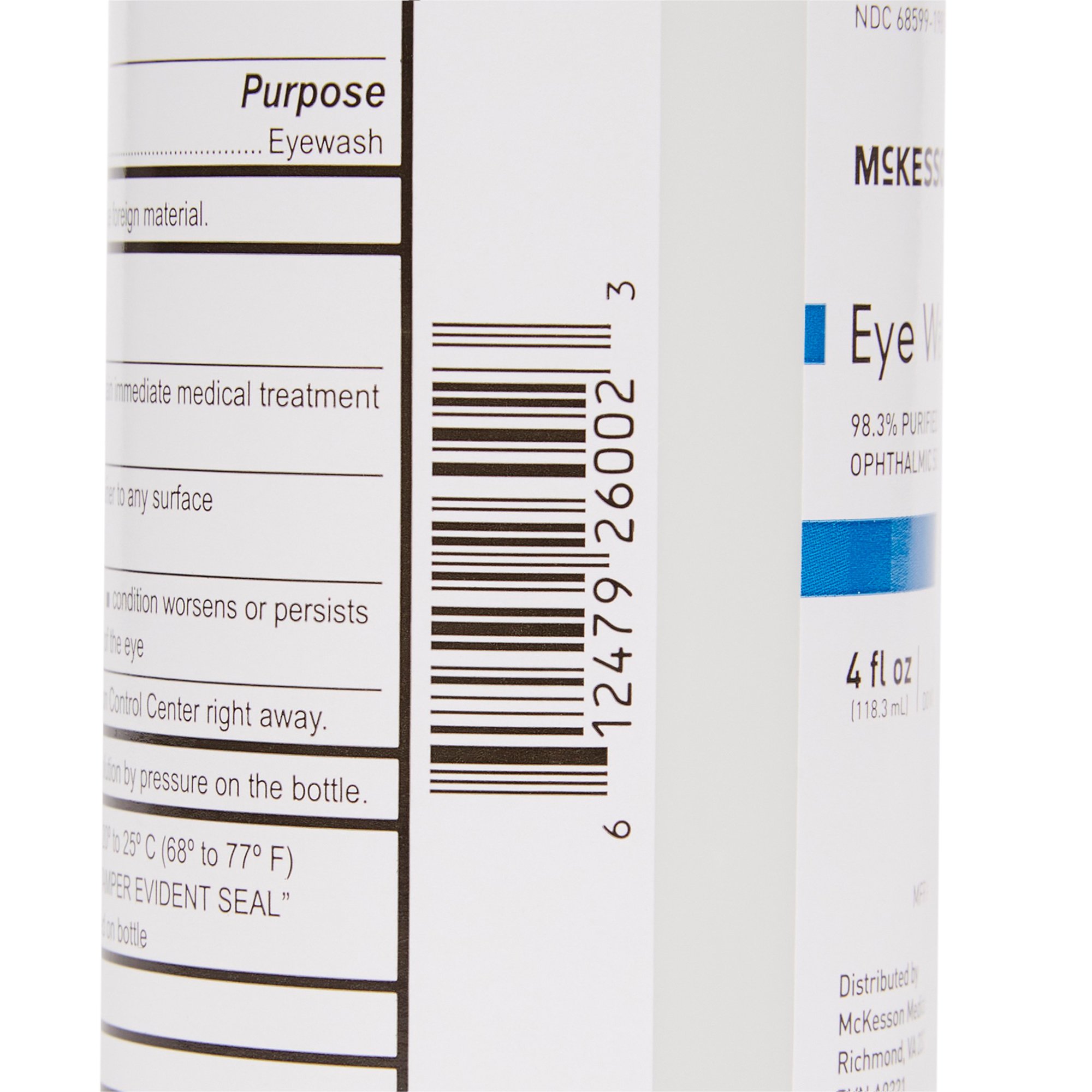McKesson Brand MCK19818 - McKesson Eye Wash Solution, 4-ounce Squeeze Bottle - 1/Each, 48/Case