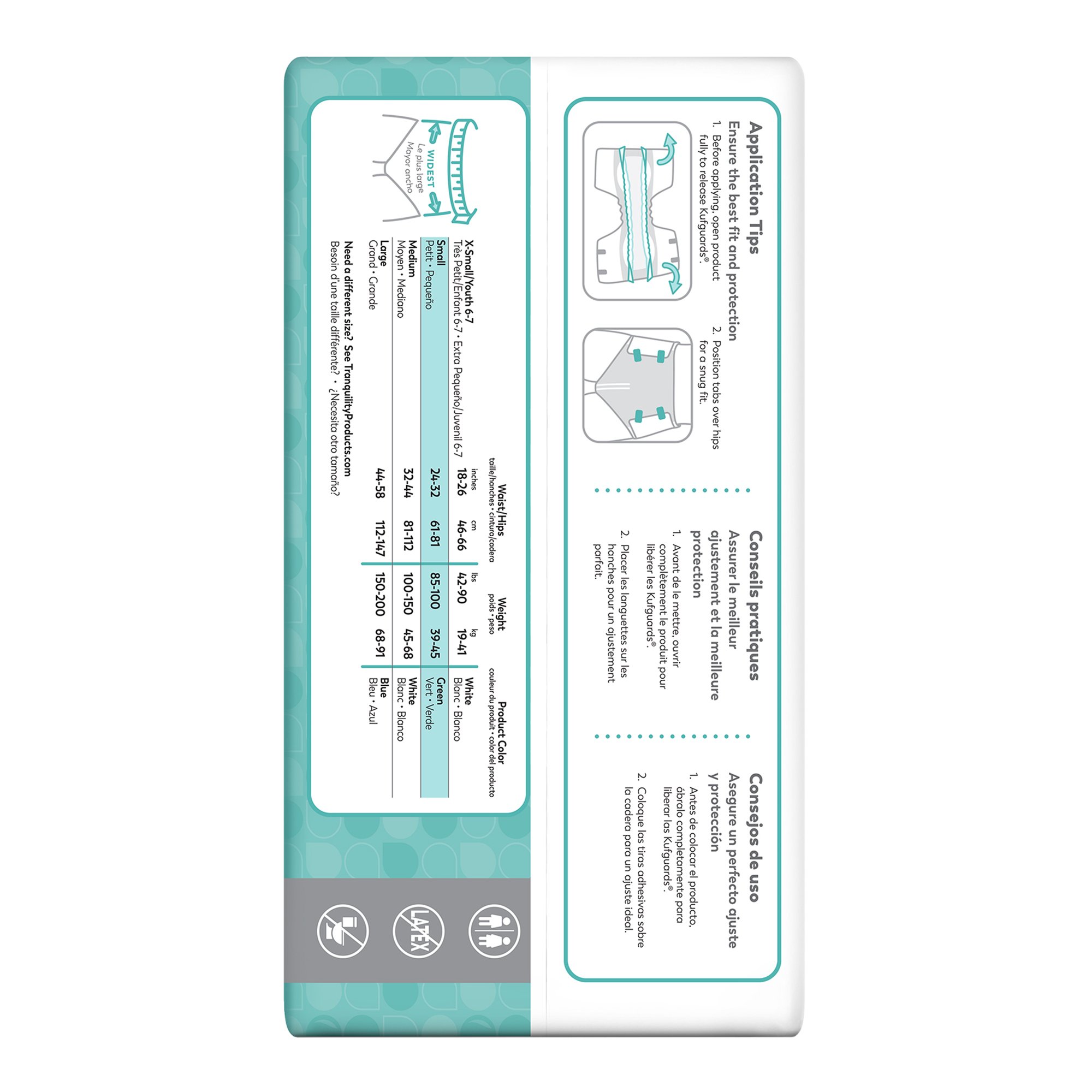 Principle Business Enterprises 2744 - Tranquility® Essential Heavy Incontinence Brief, Small - 10/Bag, 100/Case