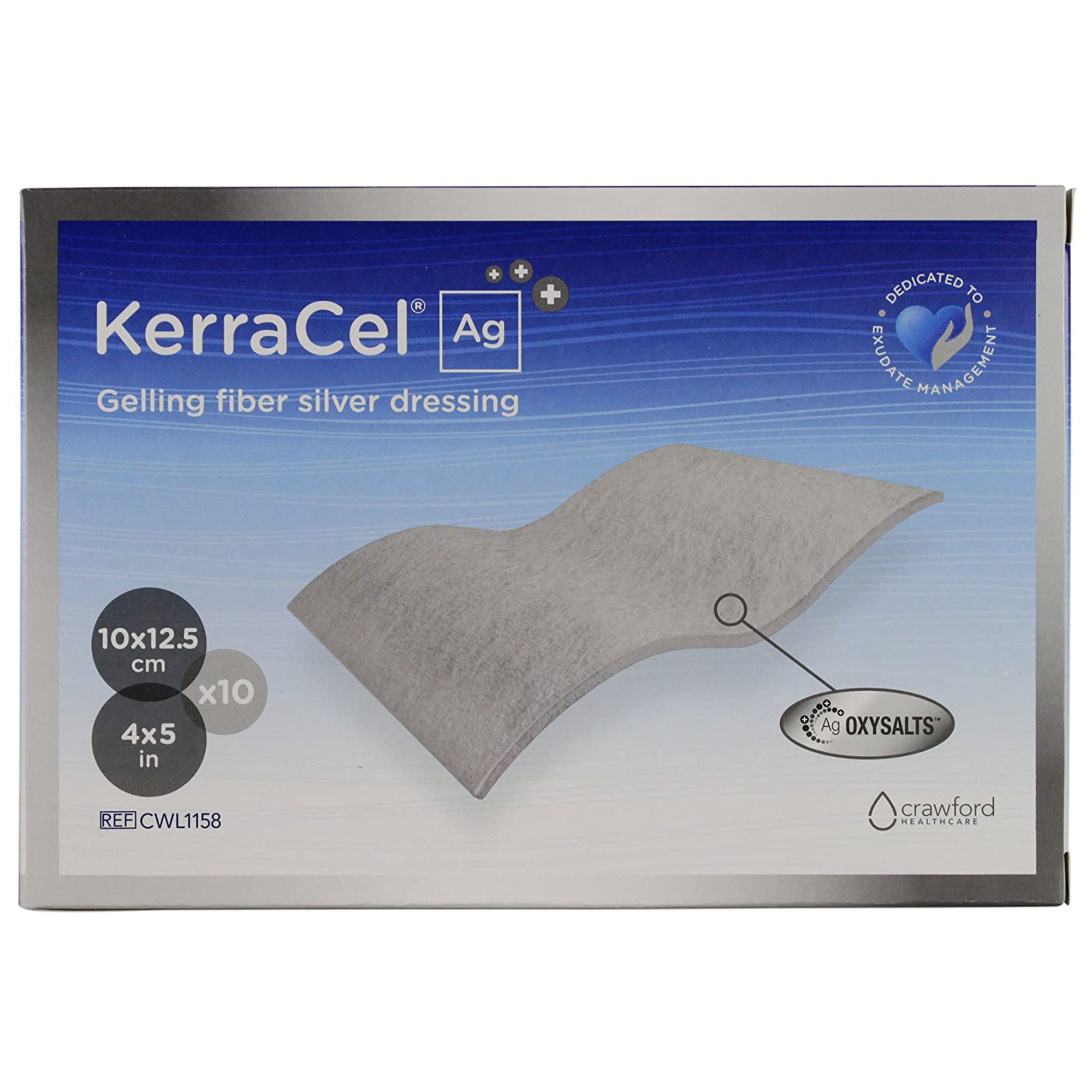 Solventum Corporation - CWL1158 Silver Gelling Fiber Dressing 3M™ Kerracel™ Ag Rectangle Sterile