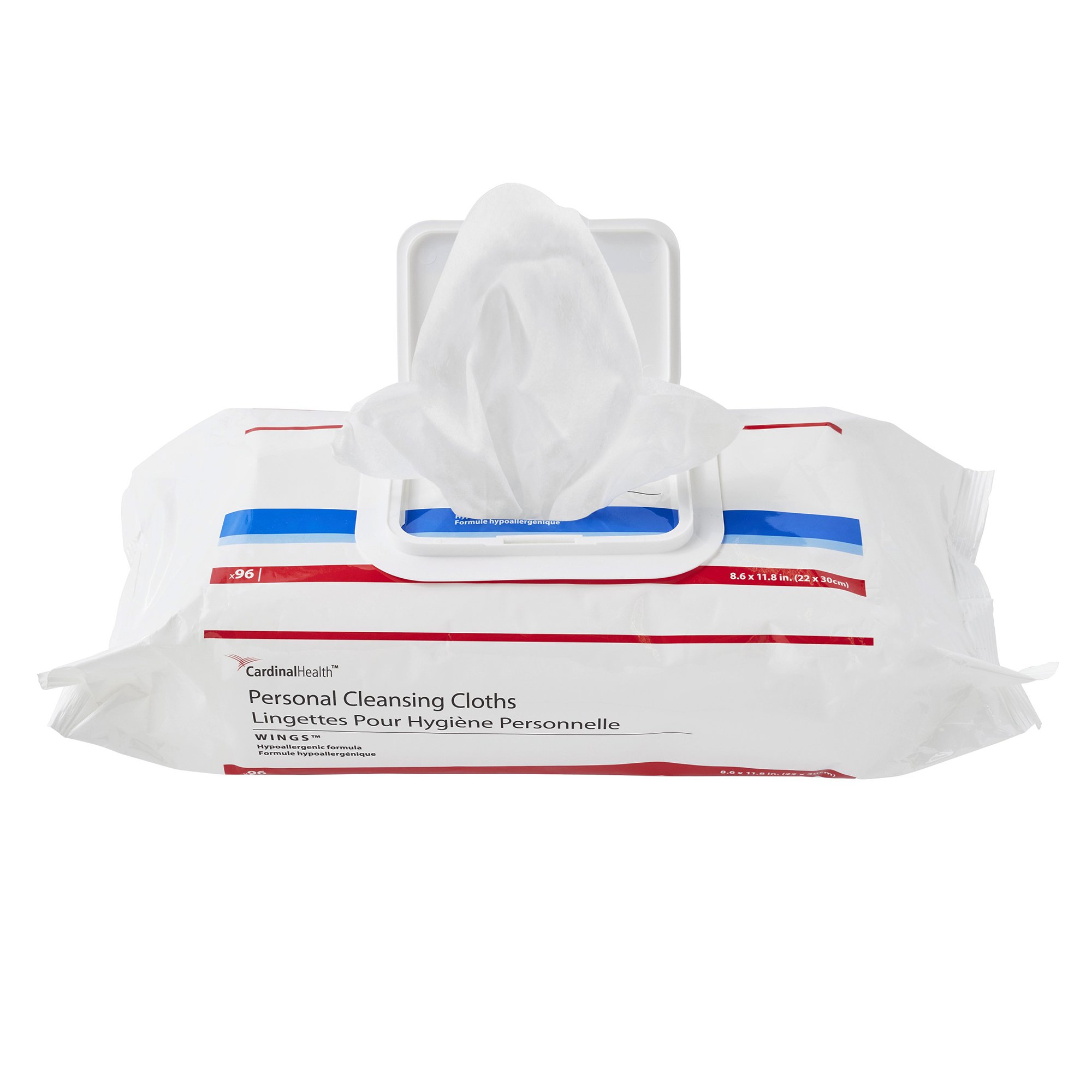 Cardinal 5399S - Cardinal Health™ Wings™ Personal Cleansing Cloths, Soft Pack, - 96/Pack, 768/Case