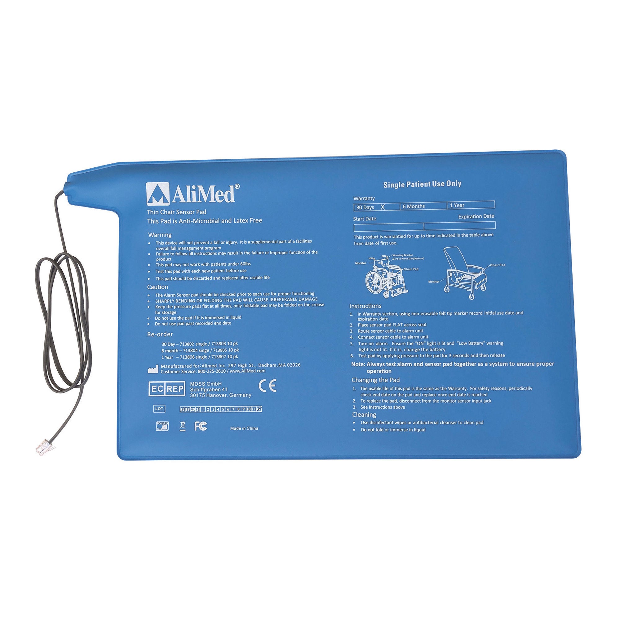 Alimed - 2970009390 Chair Sensor Pad AliMed® 10 X 15 Inch