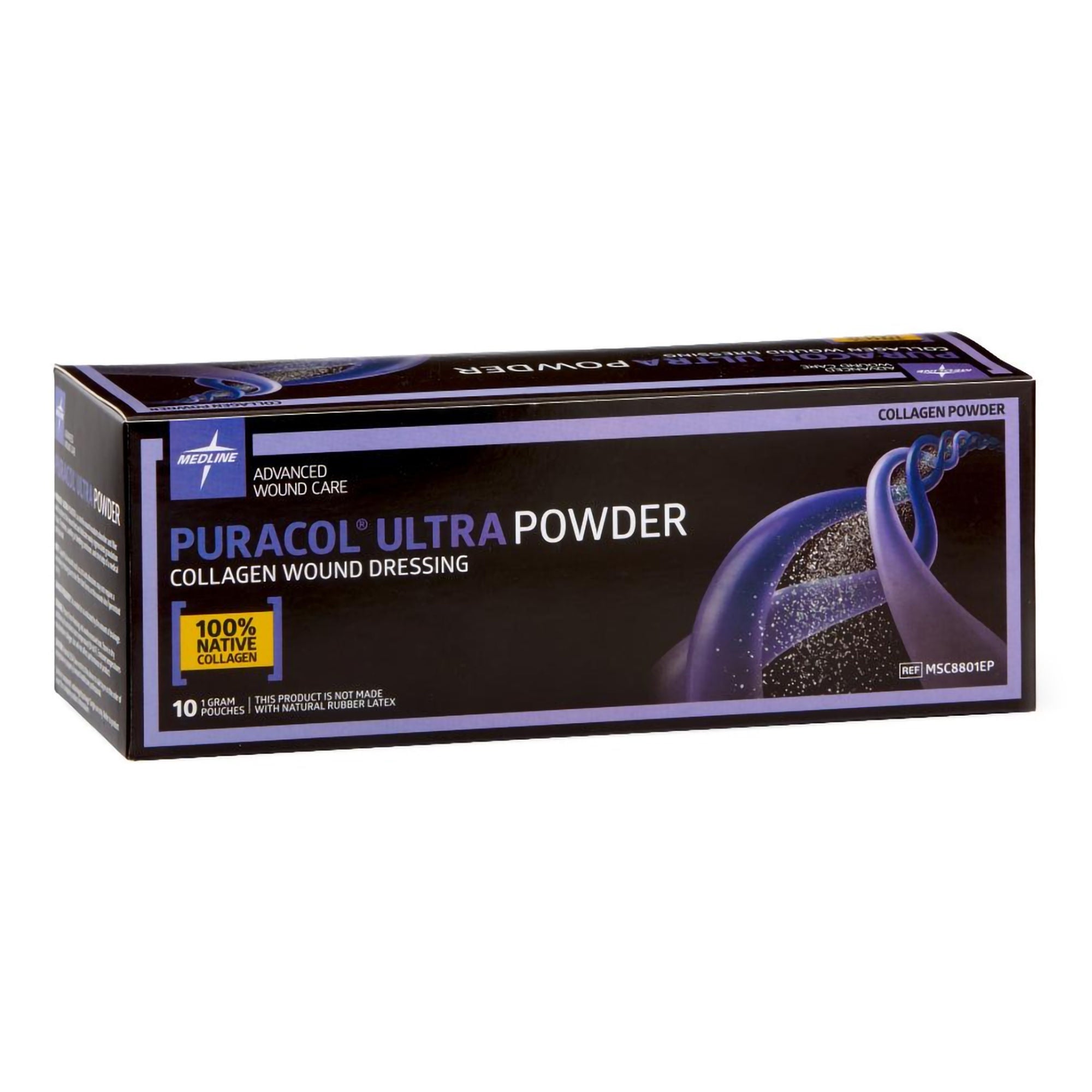 Medline - MSC8801EP Collagen Powder Puracol® Ultra Sterile 1 Gram