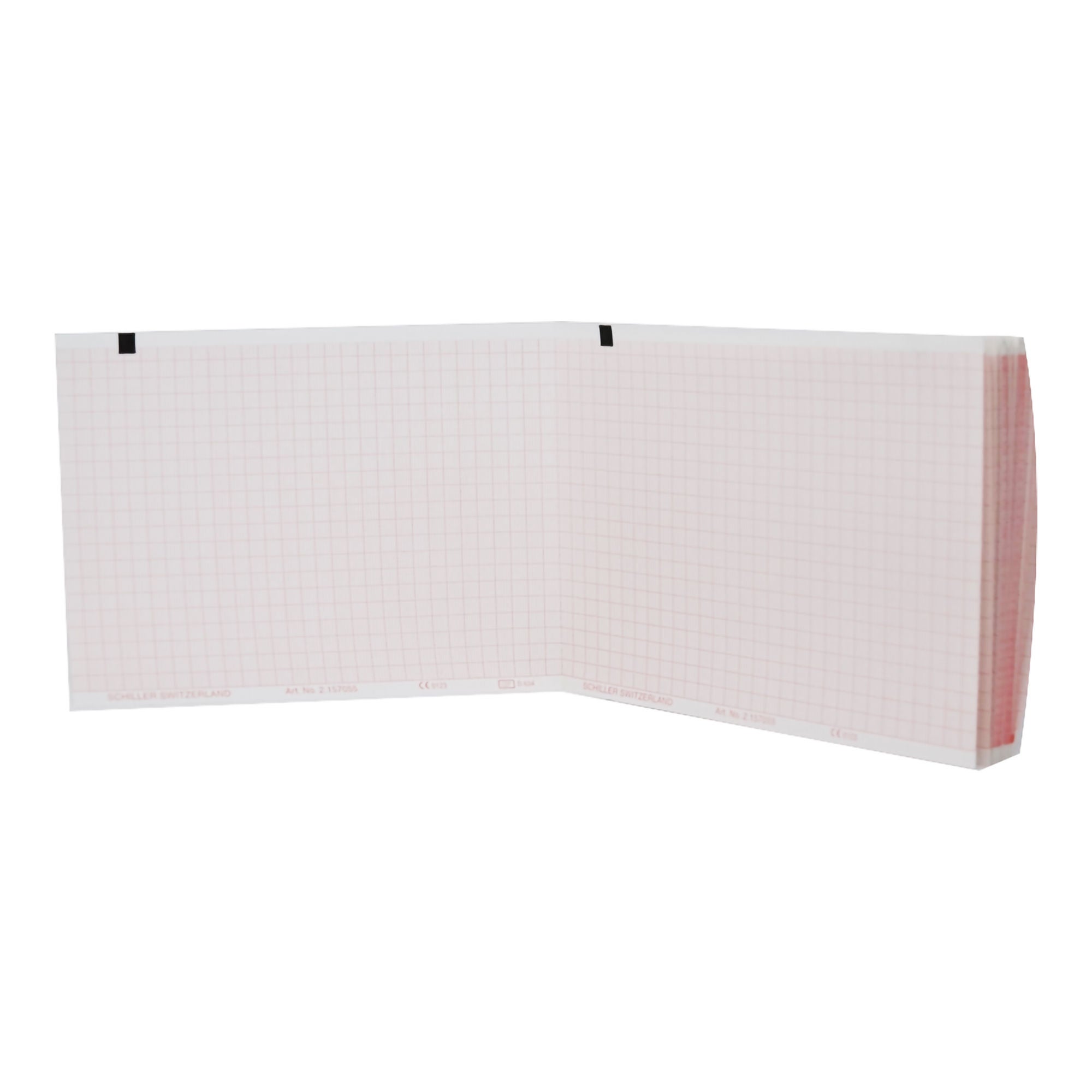 Schiller America - 2.157055 Recording Chart Paper Shiller Z-Fold Red Grid