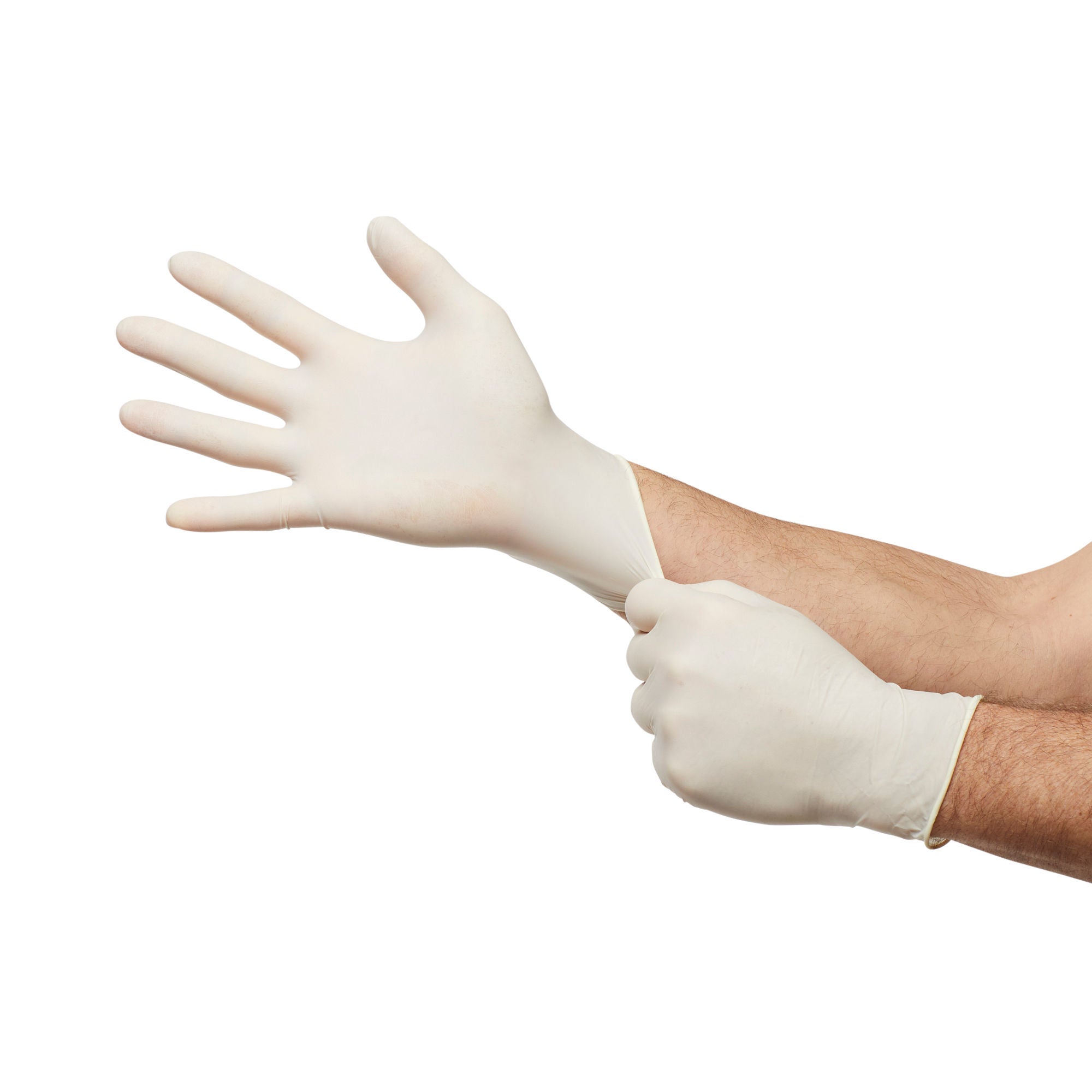 McKesson Brand - O1182255913 Exam Glove Rite Aid® Medium 50 per Box NonSterile Latex Standard Cuff Length Cream Not Rated