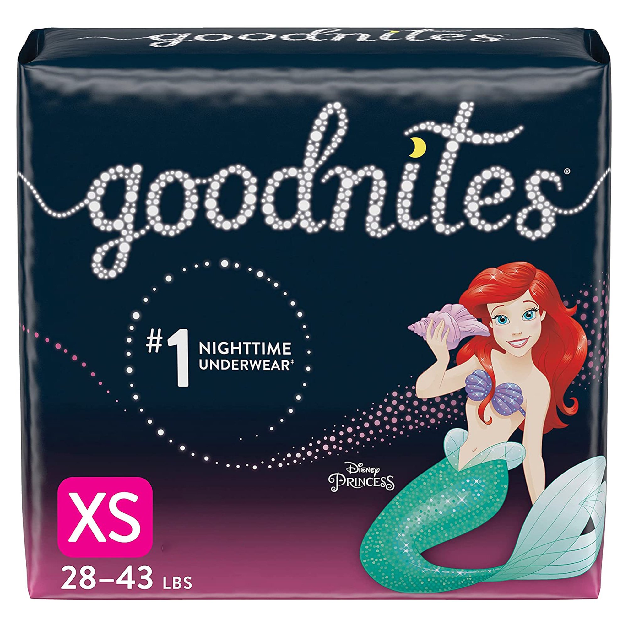 Kimberly Clark 46761 - Goodnites® Heavy Absorbency Nighttime Underwear, X-Small for Girls 28 – 43 lbs. - 22/Pack, 44/Case