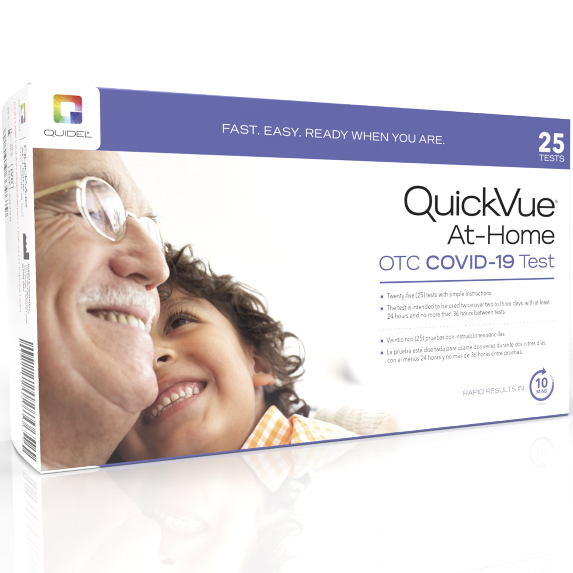 Quidel 20398 - QuickVue® At-Home OTC COVID-19 Respiratory Test Kit - 25/Kit, 250/Case