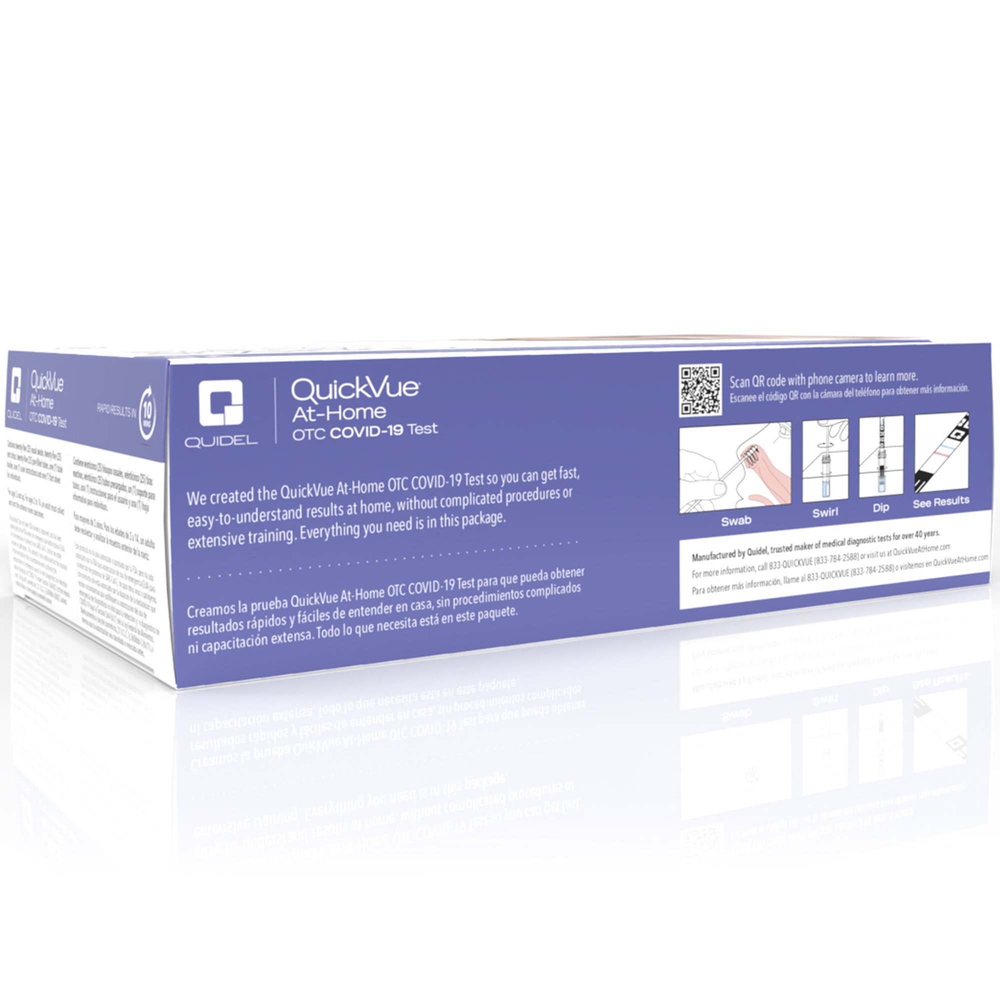 Quidel 20398 - QuickVue® At-Home OTC COVID-19 Respiratory Test Kit - 25/Kit, 250/Case