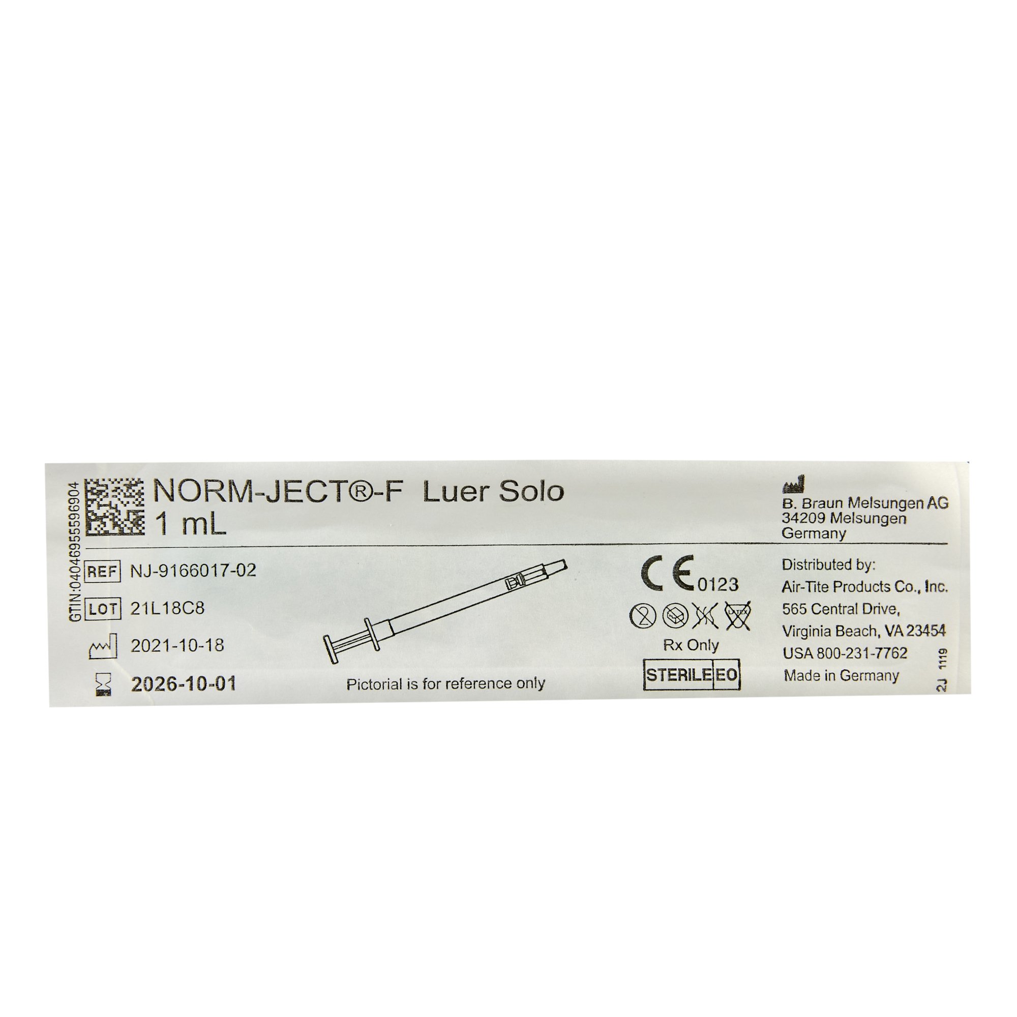 Norm-Ject Neurotoxin Syringe NJ-9166017-02 by AirTite Products