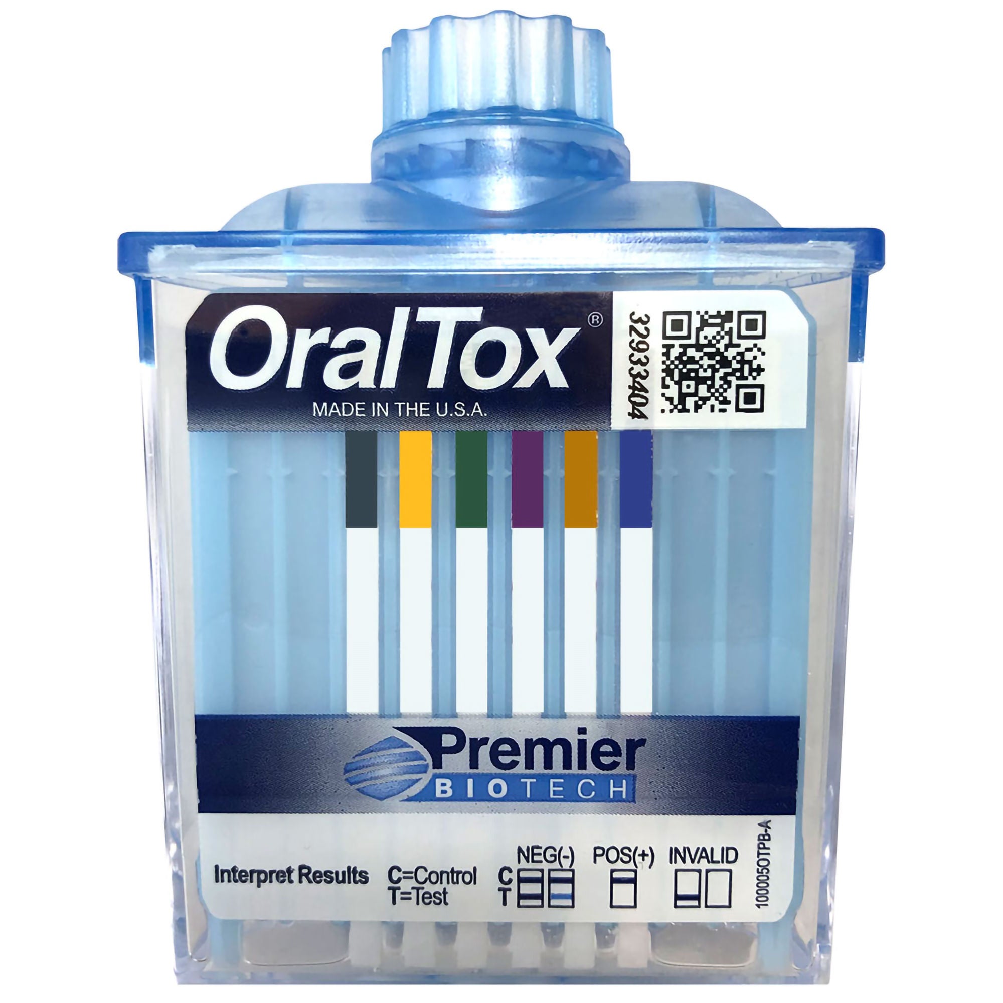 Premier Biotech - OT-80502-CC2A-ENIVD-25 Drugs of Abuse Test Kit OralTox® AMP, COC, mAMP/MET, OPI, THC 25 Tests CLIA Non-Waived