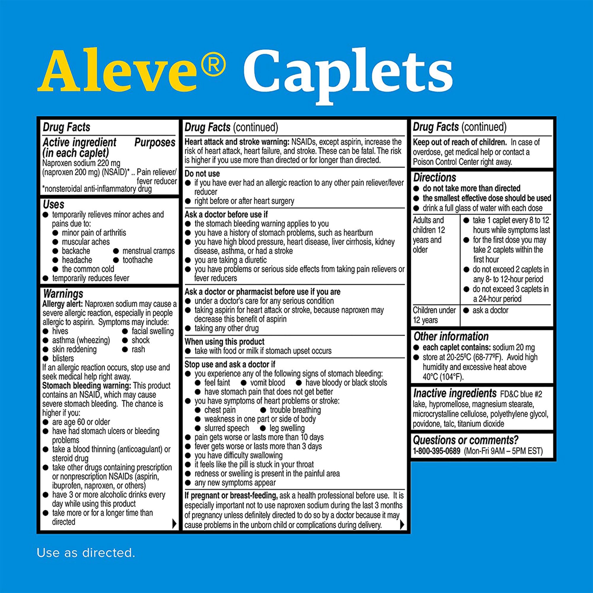 Bayer 00280600024 - Aleve® Naproxen Sodium Pain Relief - 1/Bottle