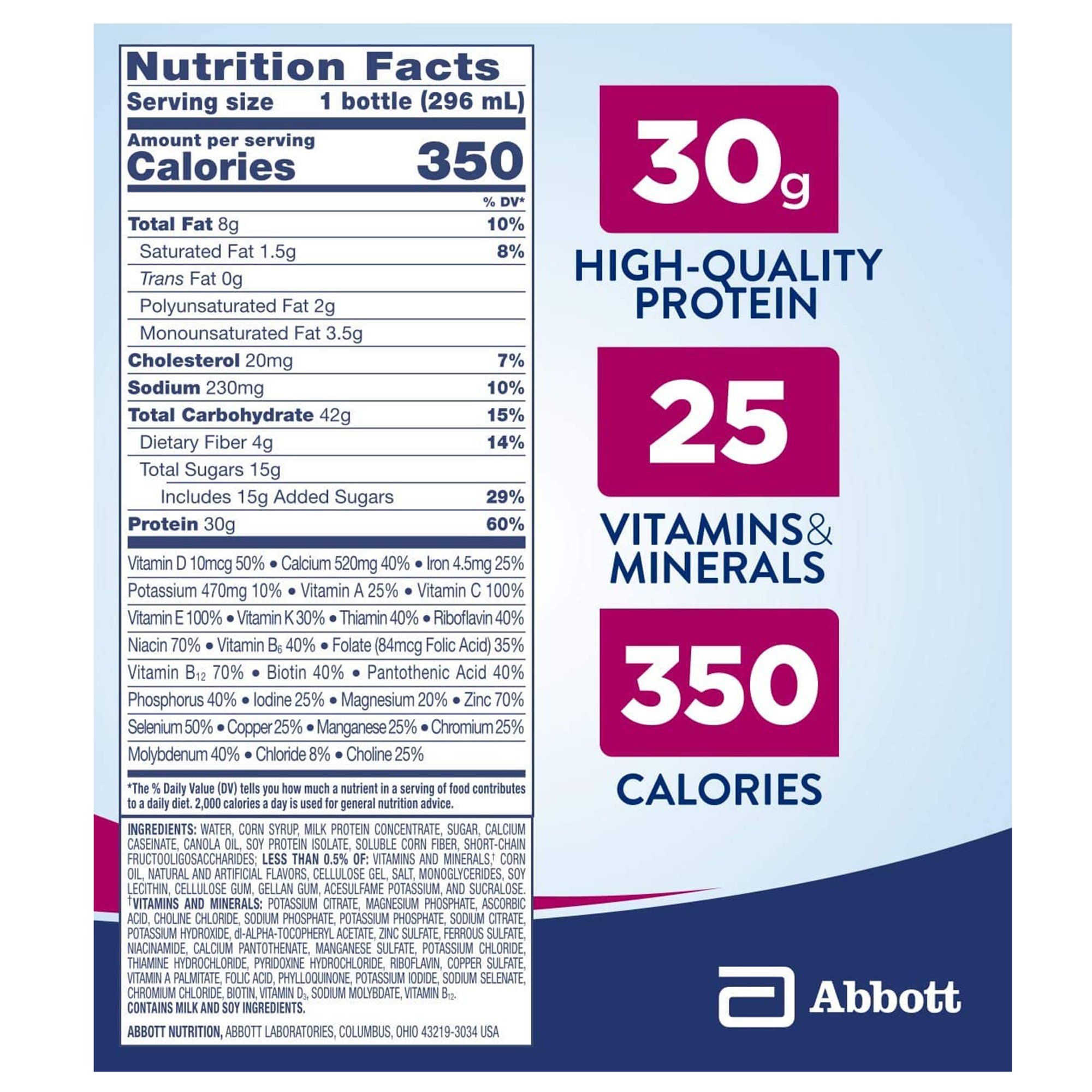 Abbott Nutrition 68053 - Ensure Complete® Nutrition Shake, Vanilla, 10-ounce Bottle - 1/Bottle, 16/Case