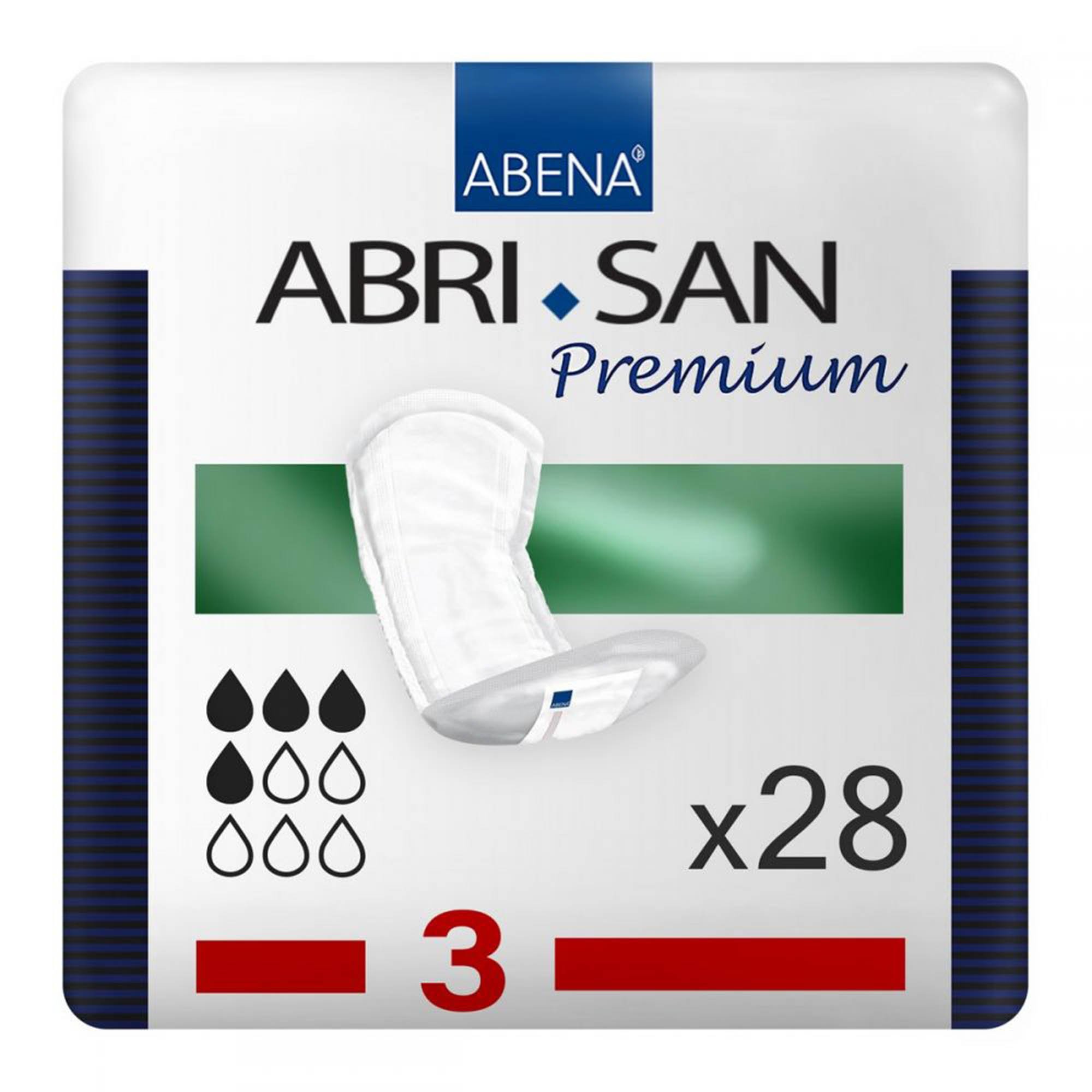 Abena North America 9266 - Abri-San™ Premium 3 Bladder Control Pad, 12-Inch Length - 28/Bag, 196/Case
