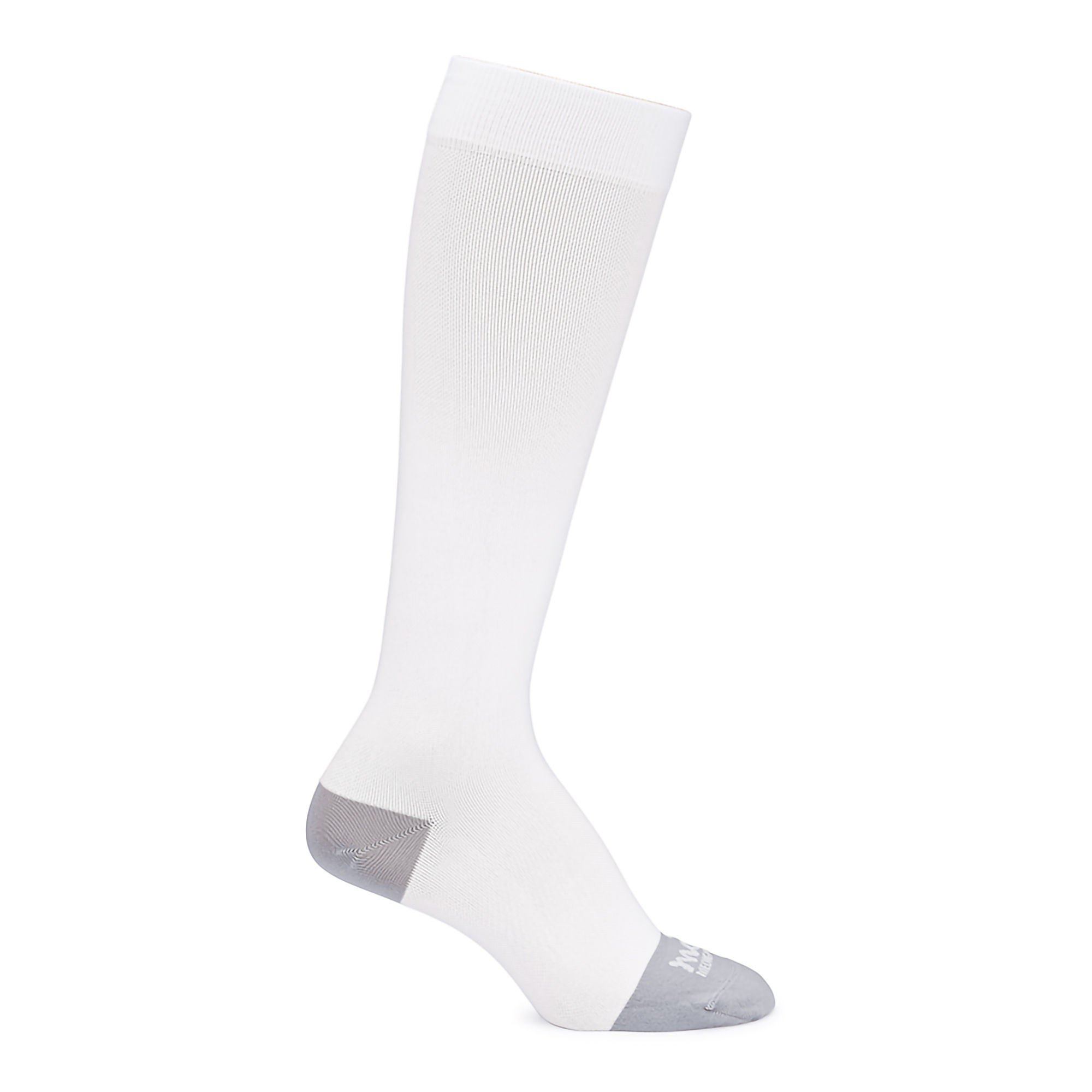 Motif Medical - AAB0004-01 Maternity Compression Socks Motif Medical Knee High Small White / Gray Closed Toe