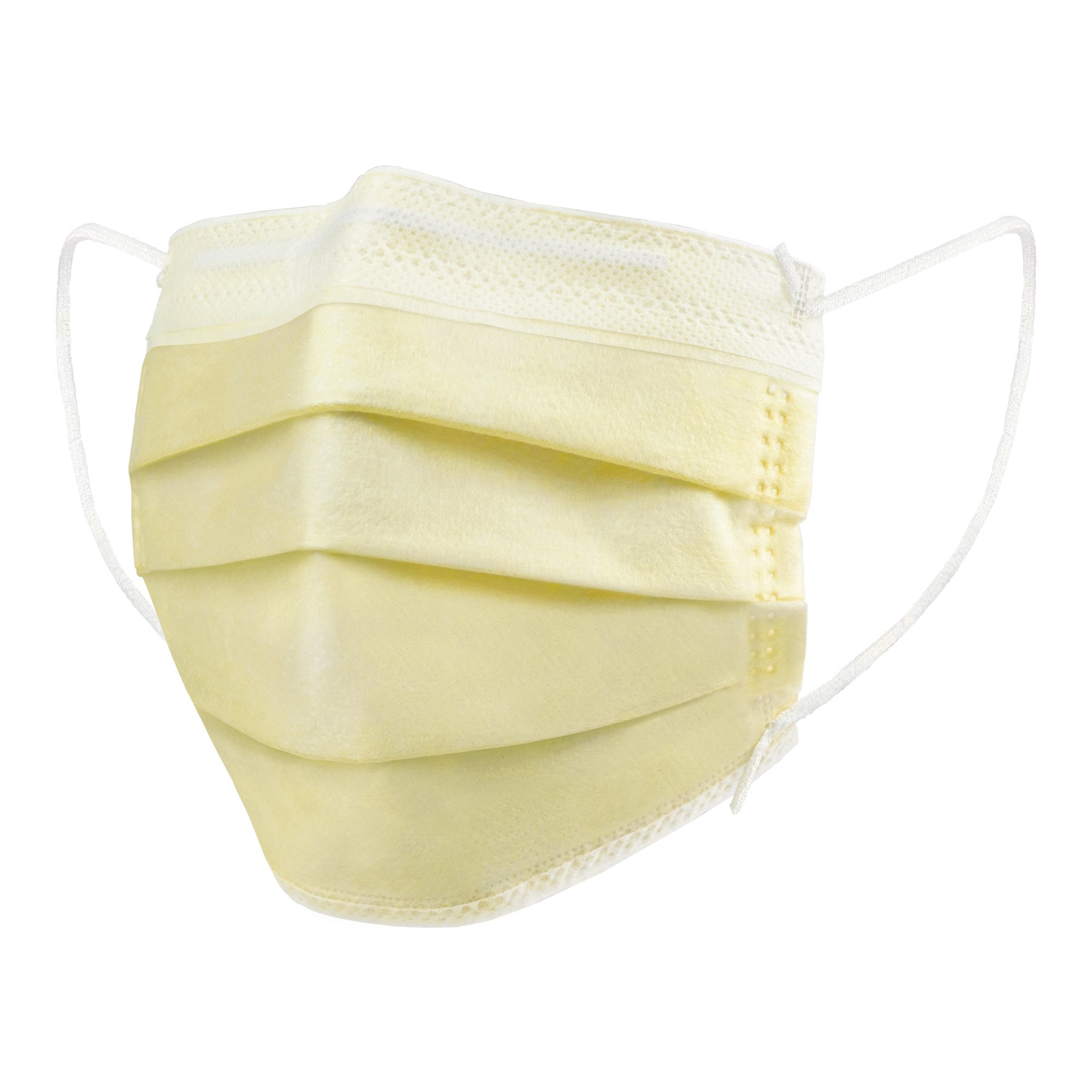 McKesson Brand 91-2101 - McKesson ASTM Level 1 Medical Face Masks, Yellow - 50/Box, 500/Case