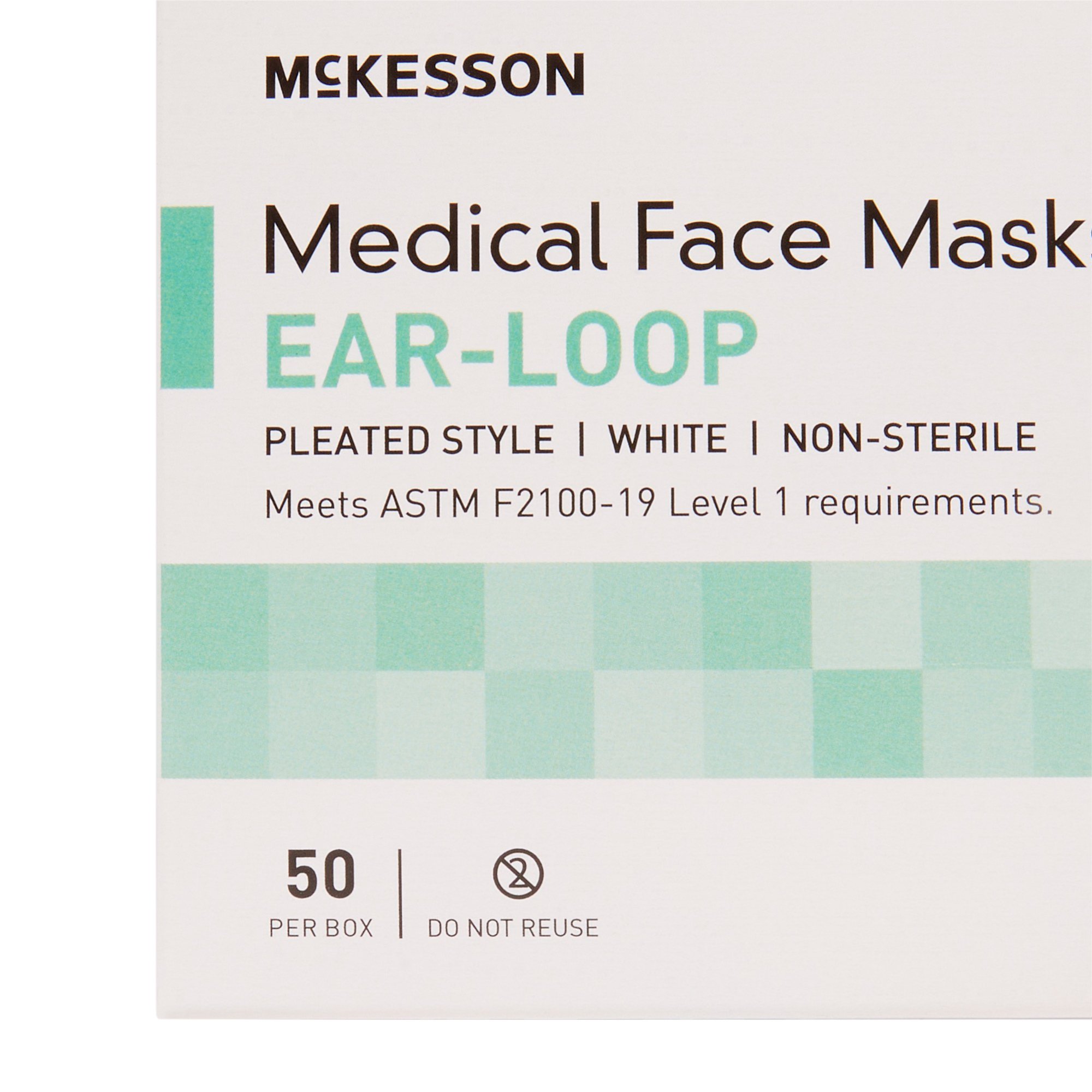 McKesson Brand 91-2103 - McKesson ASTM Level 1 Medical Face Masks, White - 50/Box, 500/Case