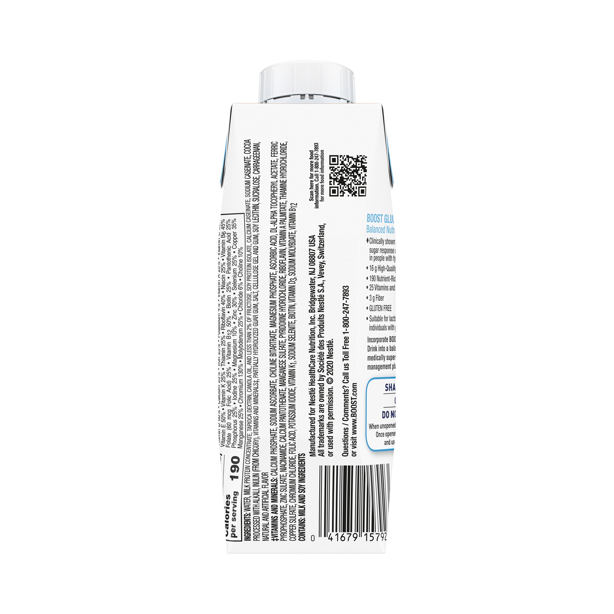 Nestle Healthcare Nutrition 00041679372333 - Boost® Glucose Control Chocolate Balanced Nutritional Drink, 8-ounce carton - 12/Case