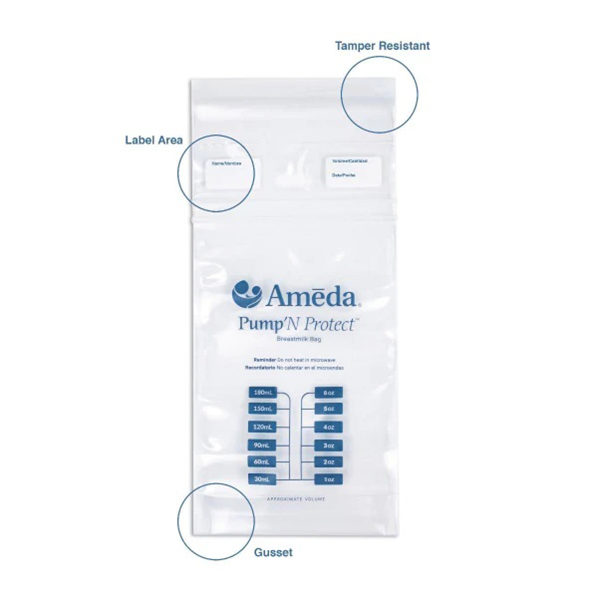 Ameda Pump 'N Protect Breast Milk Storage Bag 800M02 by Ameda