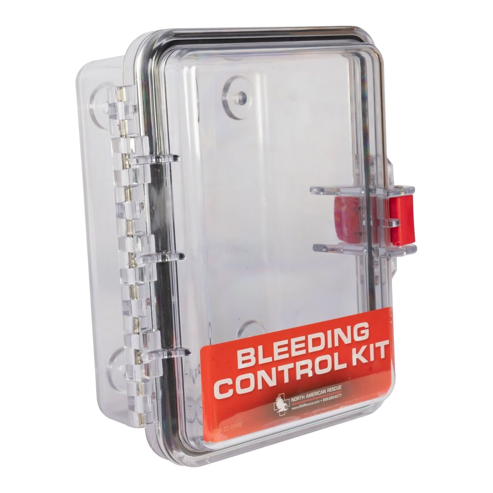 North American Rescue - ZZ-1000 Bleeding Control Wall Case Clear, Polycarbonate, 4 X 8-1/2 X 9-1/4 Inch For Individual Public Access Bleeding Control Kit