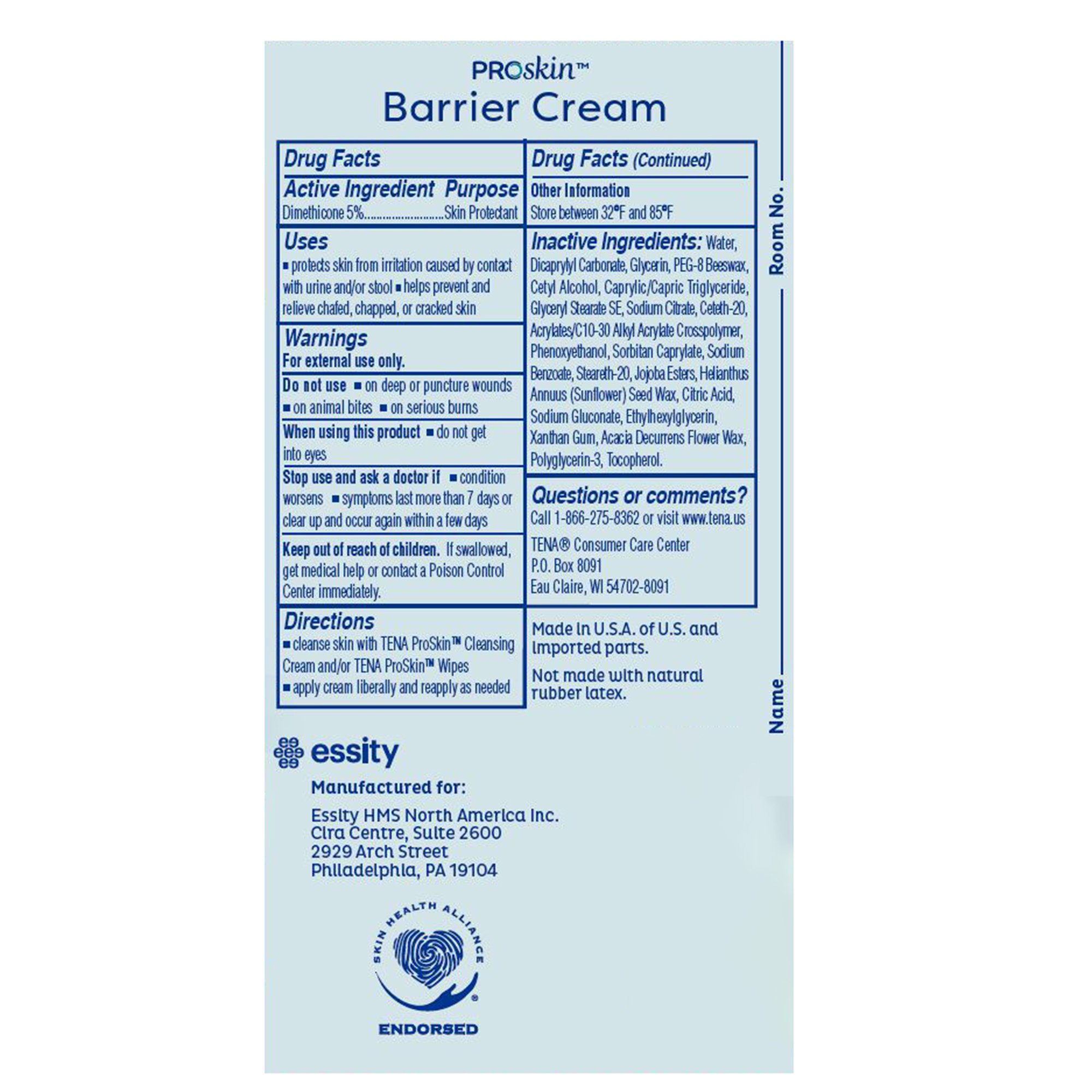 Essity HMS North America Inc 54442 - Tena® ProSkin™ Barrier Cream - 1/Each, 10/Case
