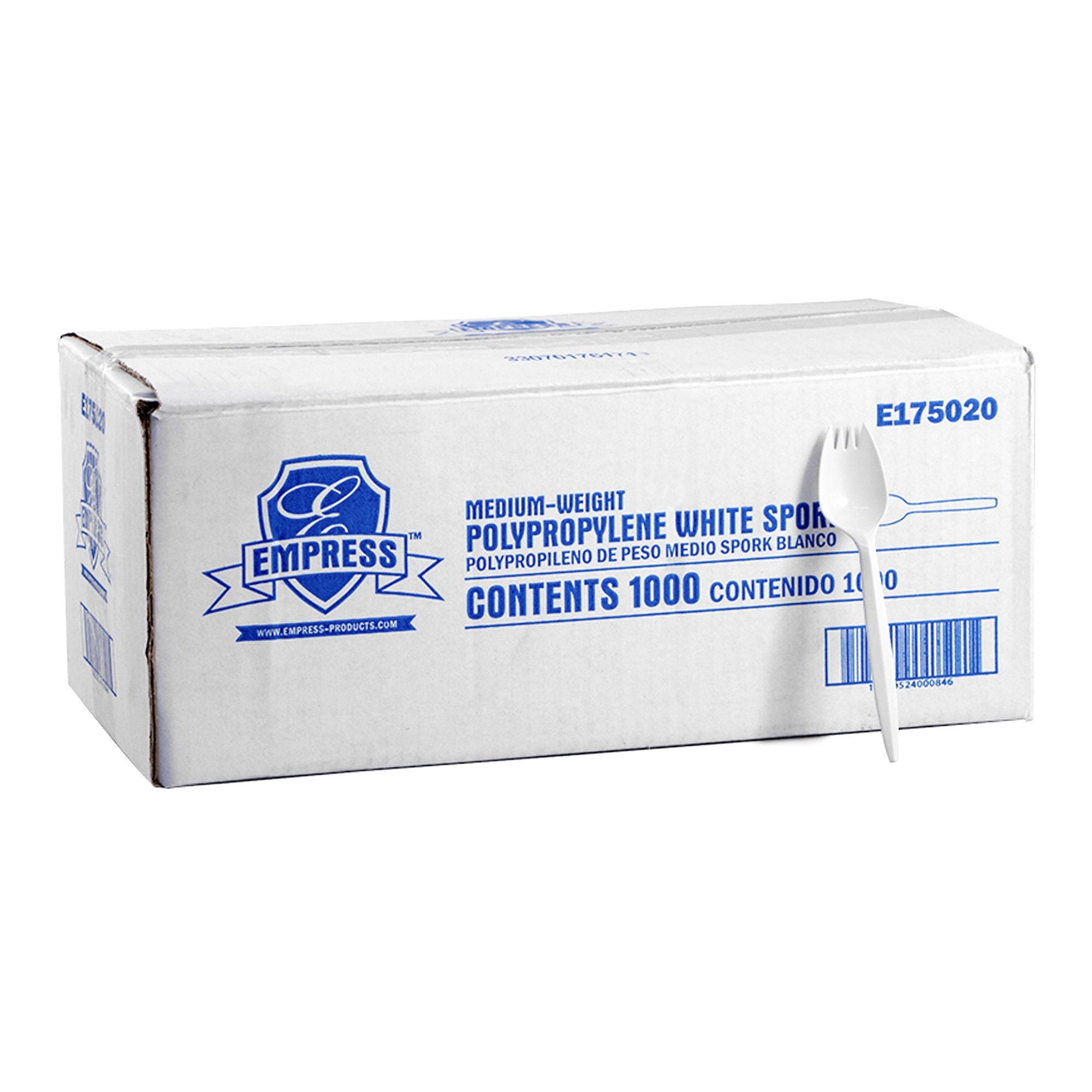 RJ Schinner Co - E175020 Spork RJ Schinner Medium Weight White Plastic
