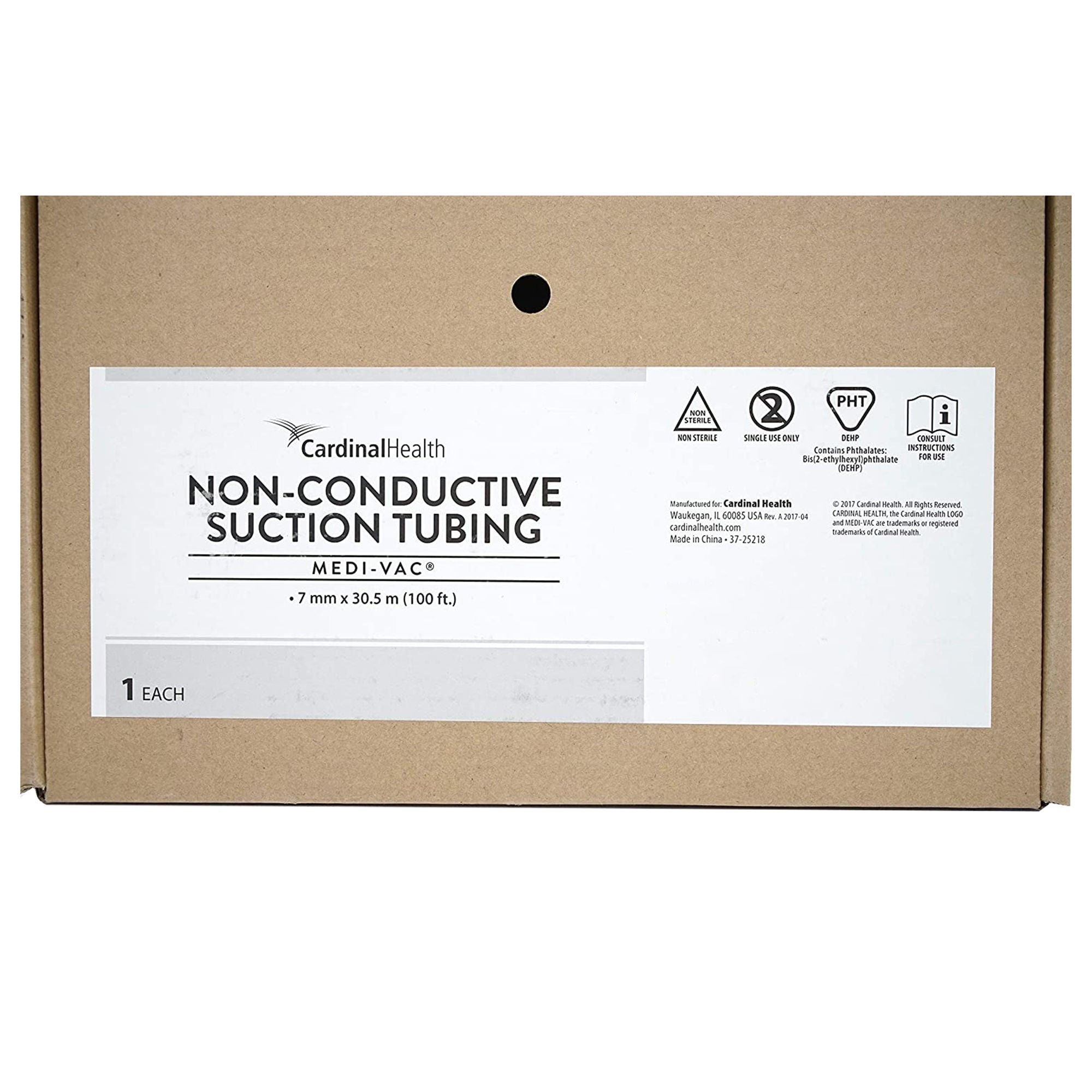 Cardinal - N7100A Bulk Suction Tubing Medi-Vac® Clear 1/4 Inch I.D. 100 Foot Length Non-Conductive Plastic NonSterile