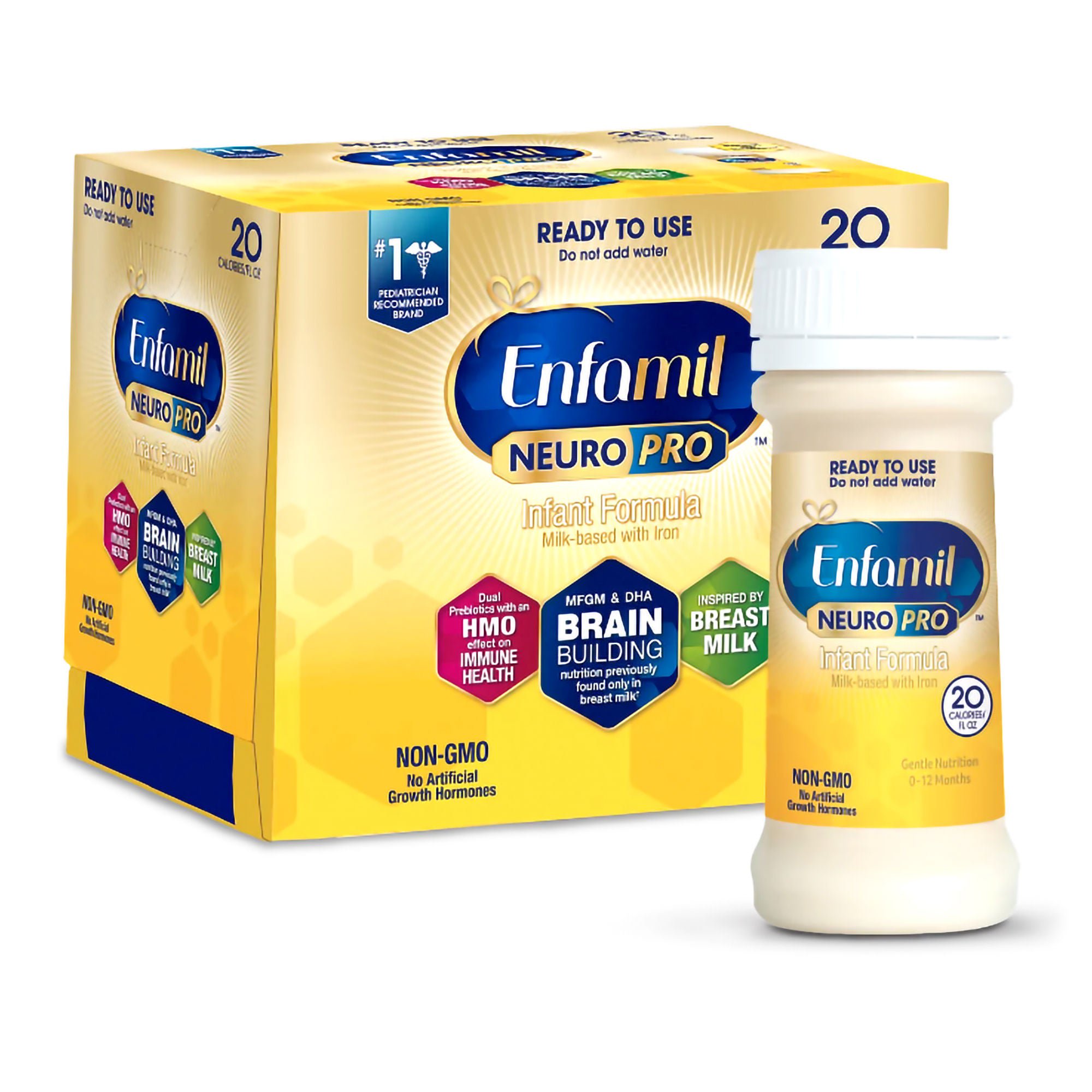 Mead Johnson - 171601 Infant Formula Enfamil NeuroPro™ Unflavored 2 oz. Nursette Bottle Liquid Iron