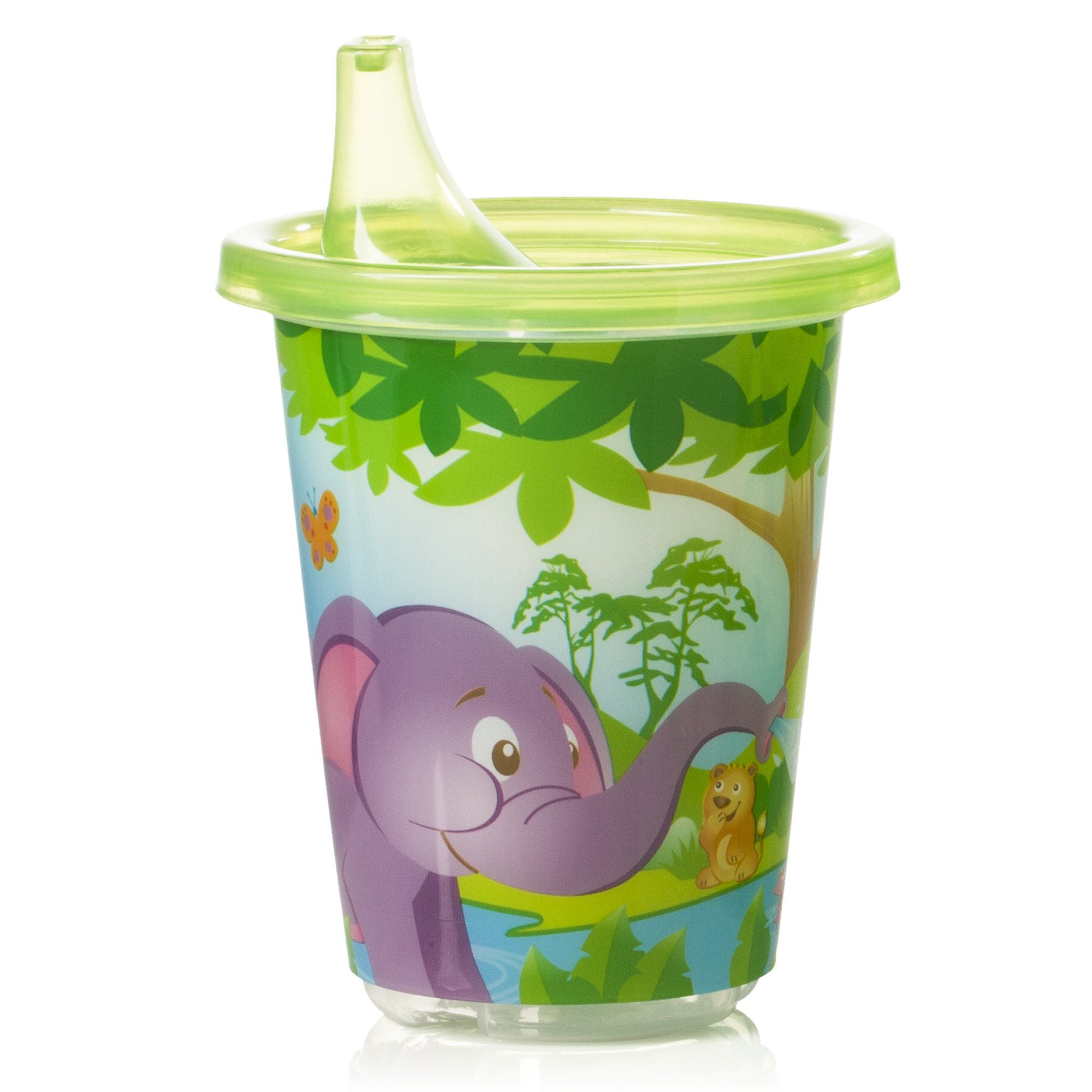 Midway Importing Inc - 4071111 Sippy Cup Evenflo TripleFlo 10 oz. Plastic Zoo Friends Print Reusable
