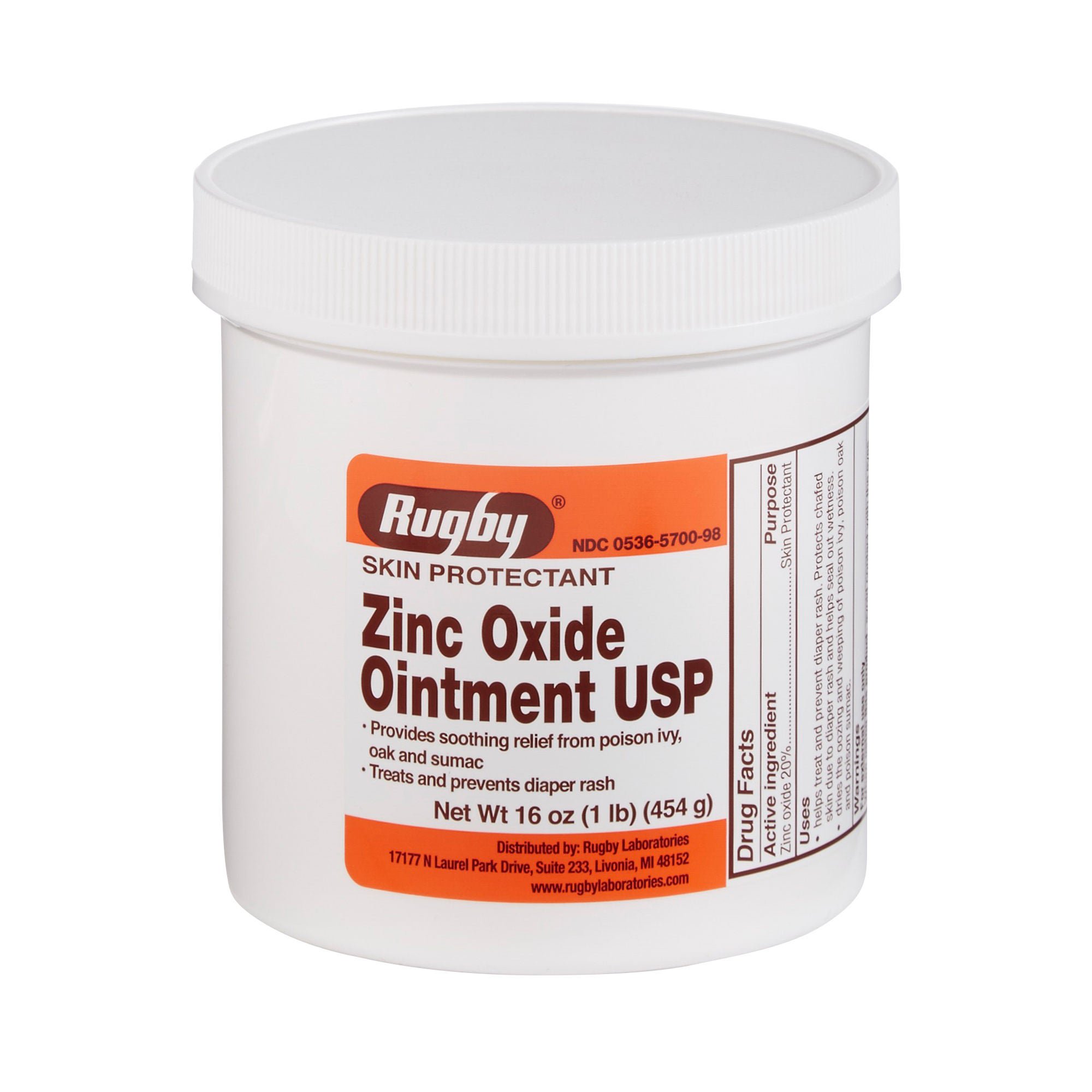 Major Pharmaceuticals - 00536131698 Rugby® Zinc Oxide Skin Ointment USP