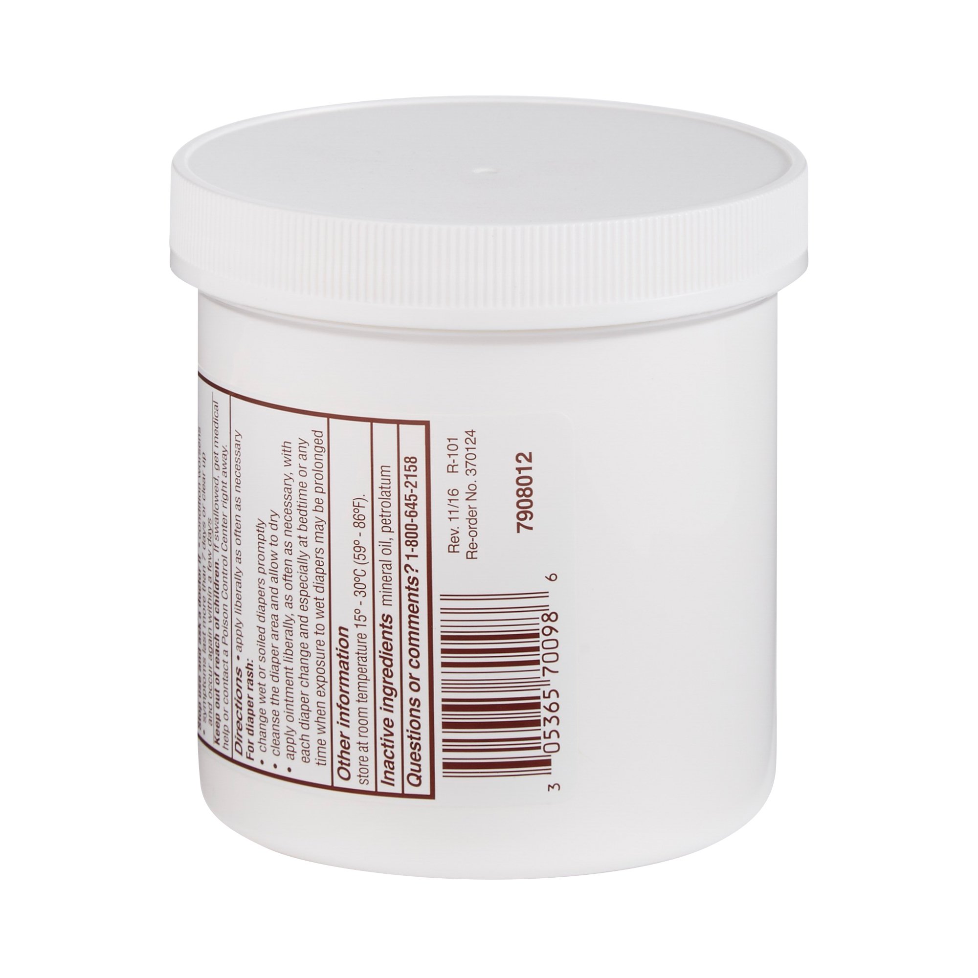 Major Pharmaceuticals 00536131698 - Rugby® Zinc Oxide Skin Ointment USP, 16 oz. - 1/Each