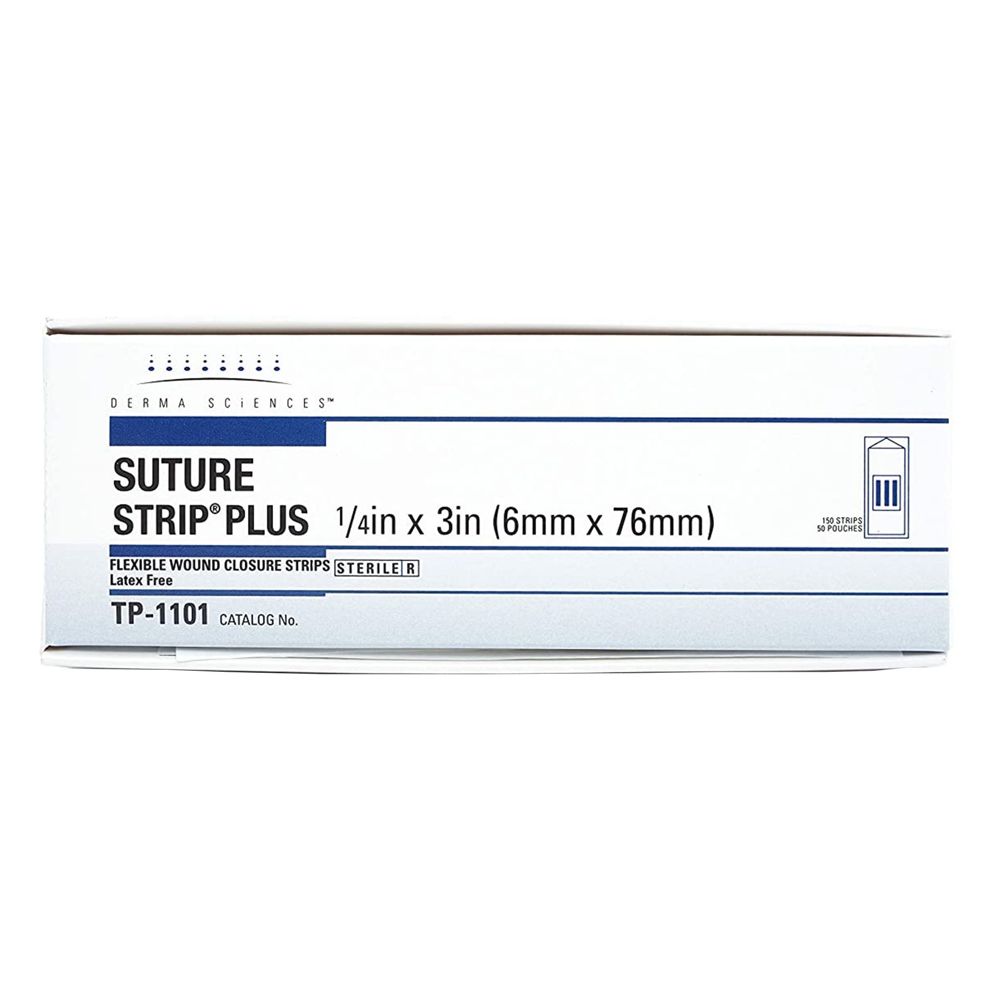 Gentell - TP1101 Skin Closure Strip Suture Strip® Plus 1/4 X 3 Inch Nonwoven Polyamide Flexible Strip Tan