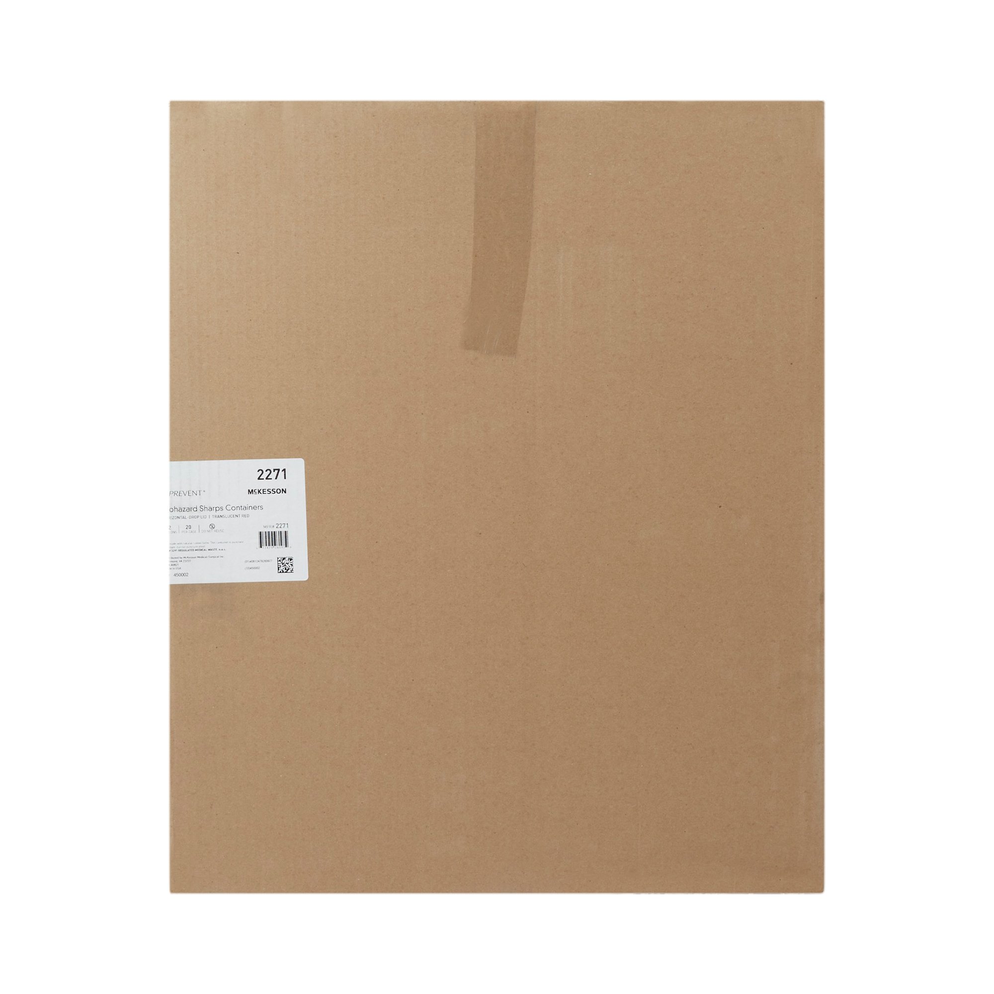 McKesson Brand 2271 - McKesson Prevent® Sharps Container, 2 Gallon, 9-1/4 x 10 x 6 Inch - 1/Each, 20/Case