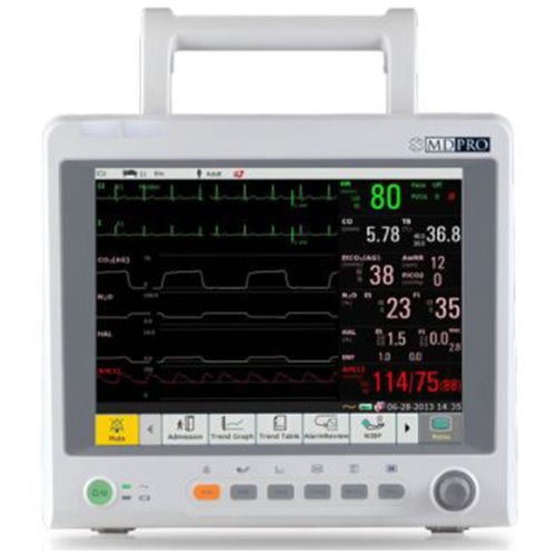 EdanUSA & MDPro - MDPRO4500_WIFI Patient Monitor MDPro 4500 Monitoring ECG, RESP, SPO2, NIBP, PR, 2 temp, with printer. Battery included and AC power Battery Operated