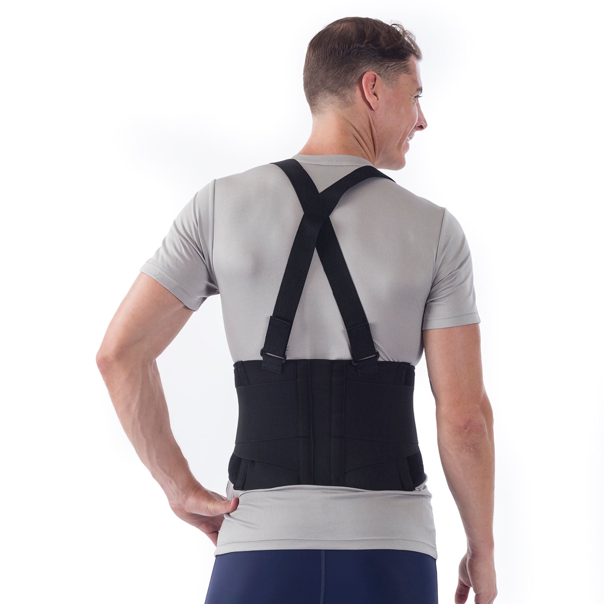 New York Orthopedic - 7100-2XL Occupational Back Support NYOrtho Deluxe 2X-Large Hook and Loop Closure 42 to 46 Inch Waist Circumference 9 Inch Back Height Adult