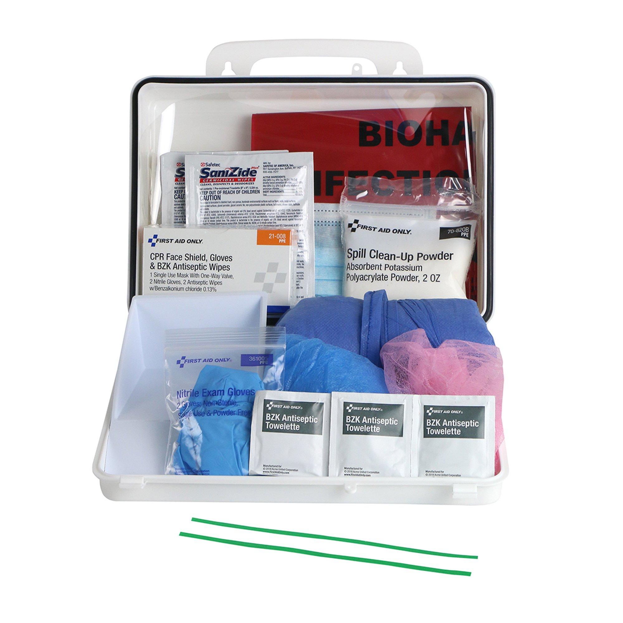 First Aid Only Bloodborne Pathogen Spill Clean Up / Personal Protection With CPR Pack Kit 216-O by Acme United