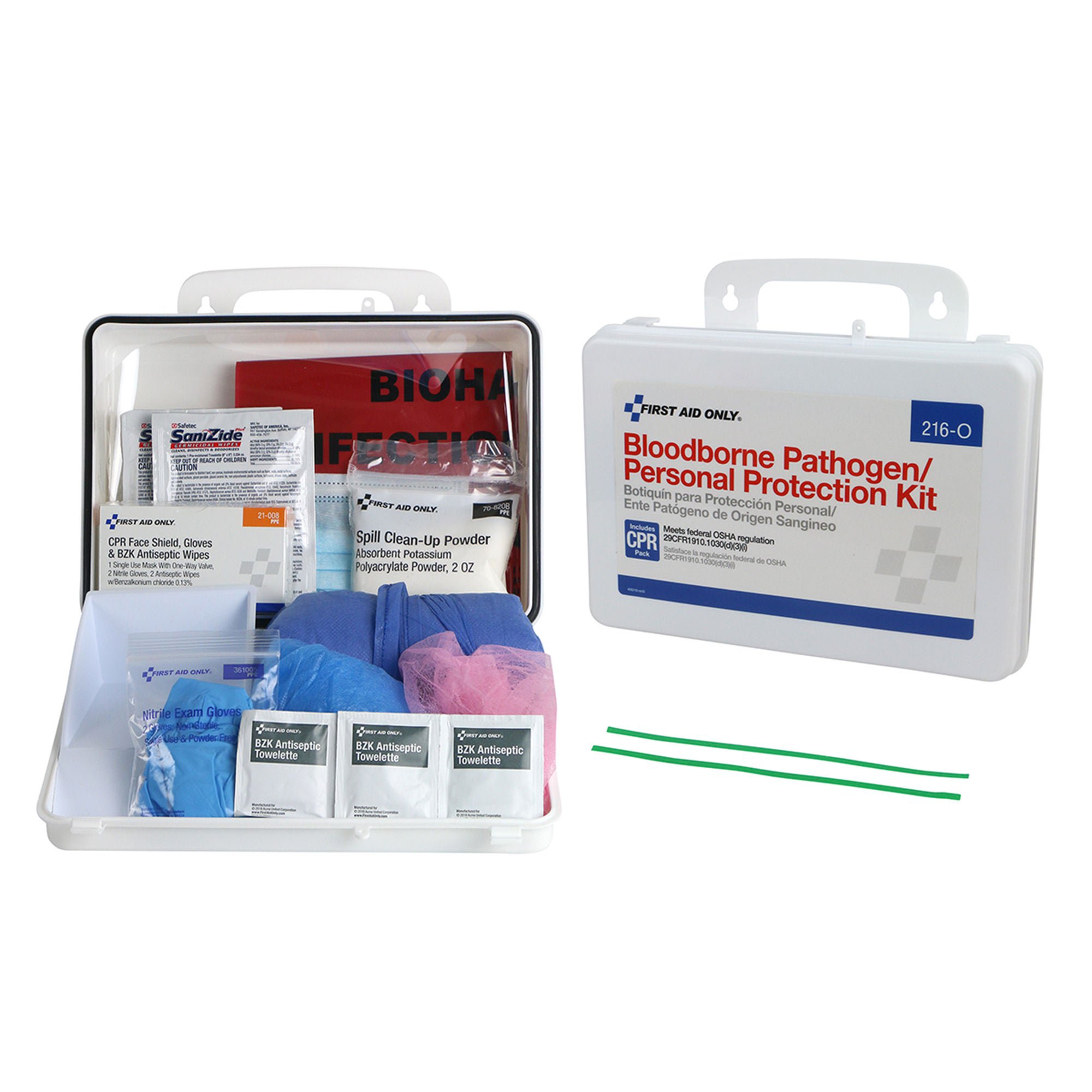 Acme United - 216-O Bloodborne Pathogen Spill Clean Up / Personal Protection With CPR Pack Kit First Aid Only