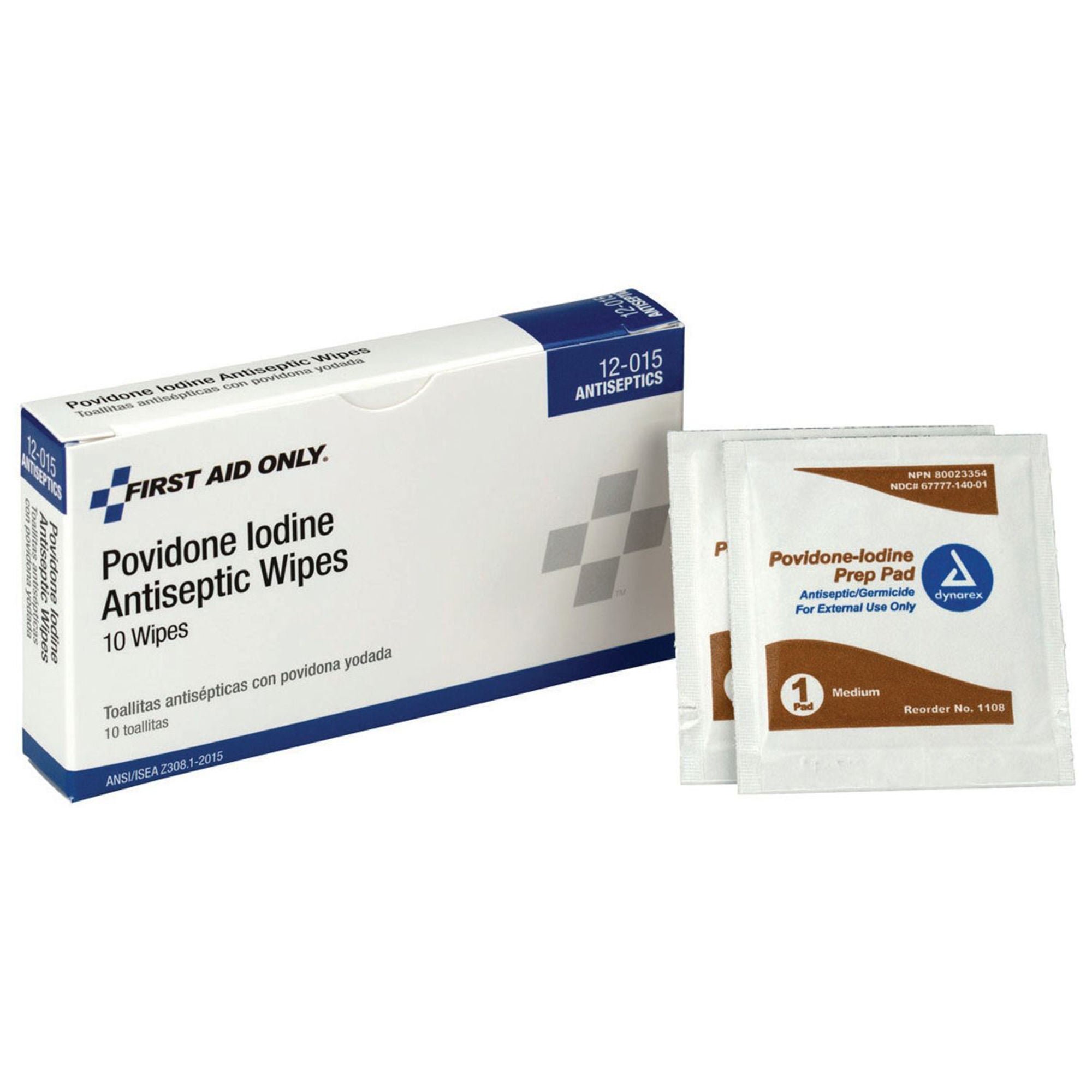 Acme United - 12-015-004 First Aid Only Povidone Iodine Antiseptic Wipes