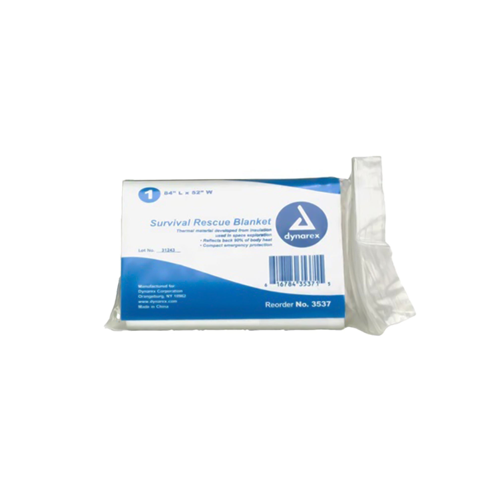 Acme United - 21-005-002 Emergency Blanket First Aid Only® 52 X 84 Inch Mylar / Aluminum Silver