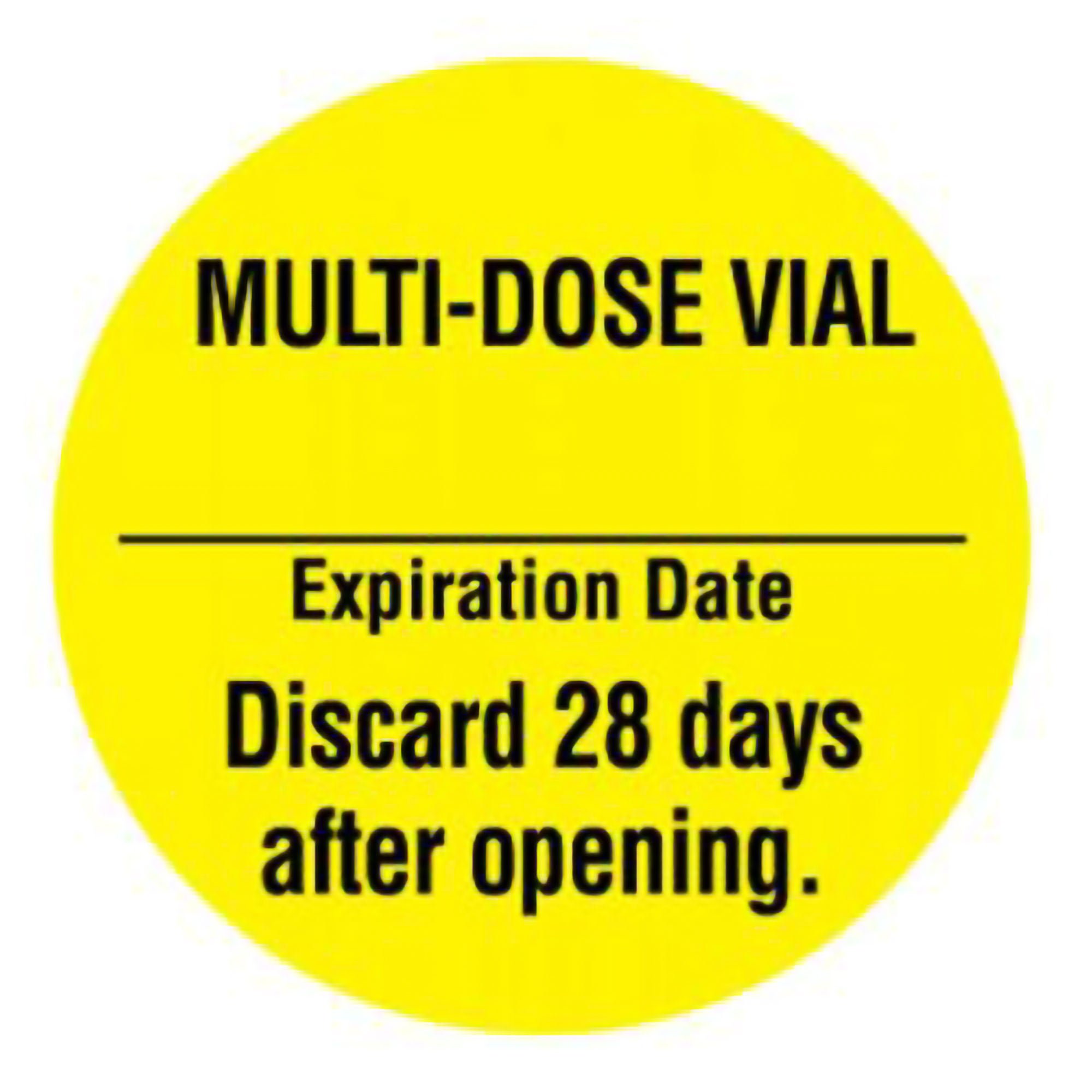 United Ad Label - ULPH229 "Multi-Dose Vial Expiration Date __________ Discard 28 Days after Opening" Label