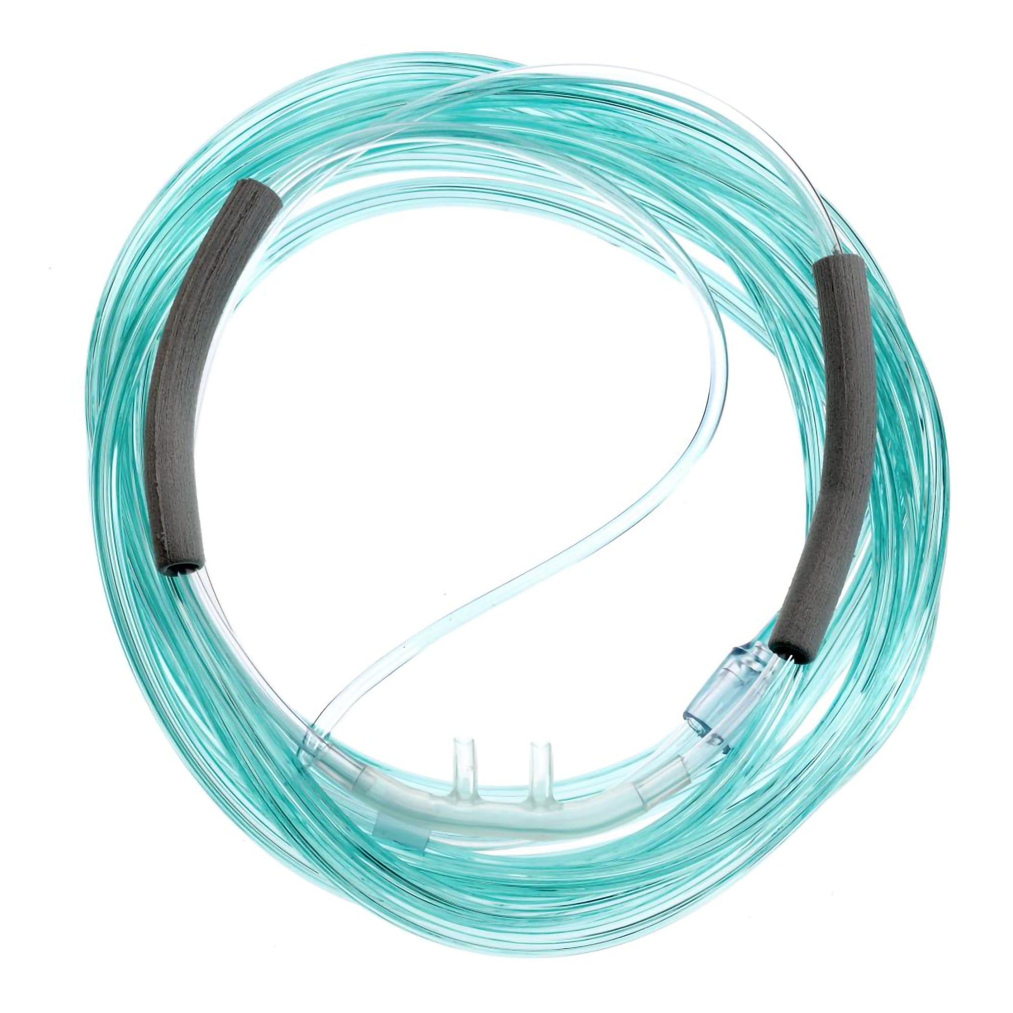 Medline - HUD1867CS Nasal Cannula with Ear Cushion Hudson RCI Comfort Fit™ Adult Curved Prongs 14 Foot Tubing High Flow Rate