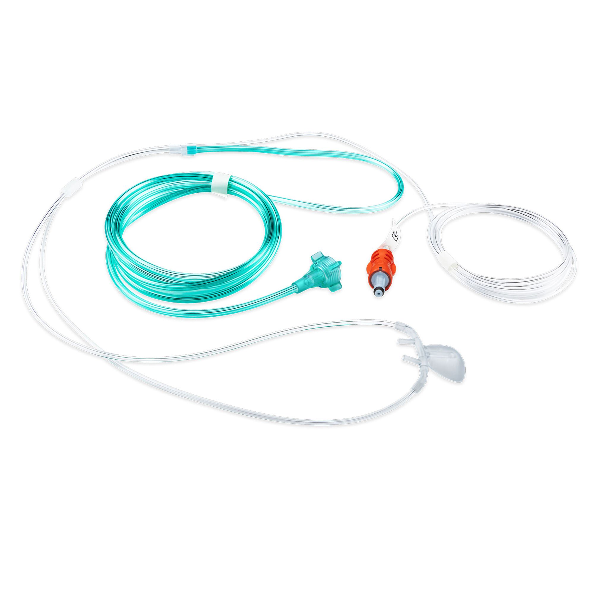 Masimo Corp - 4628 ETCO2 Oral / Nasal Cannula NomoLine® Adult Straight Prongs 13 Foot Tubing Low Flow Rate