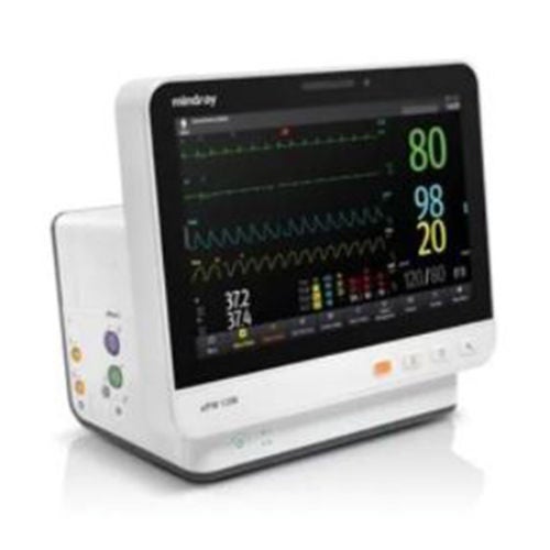 Mindray USA - 121-002732-00 Patient Monitor Mindray EPM 12M Monitoring 2.4/5 GHz wireless, 3/5 lead ECG, arrhythmia analysis, Masimo SpO2, NIBP, Temperature, Respiration Battery Operated