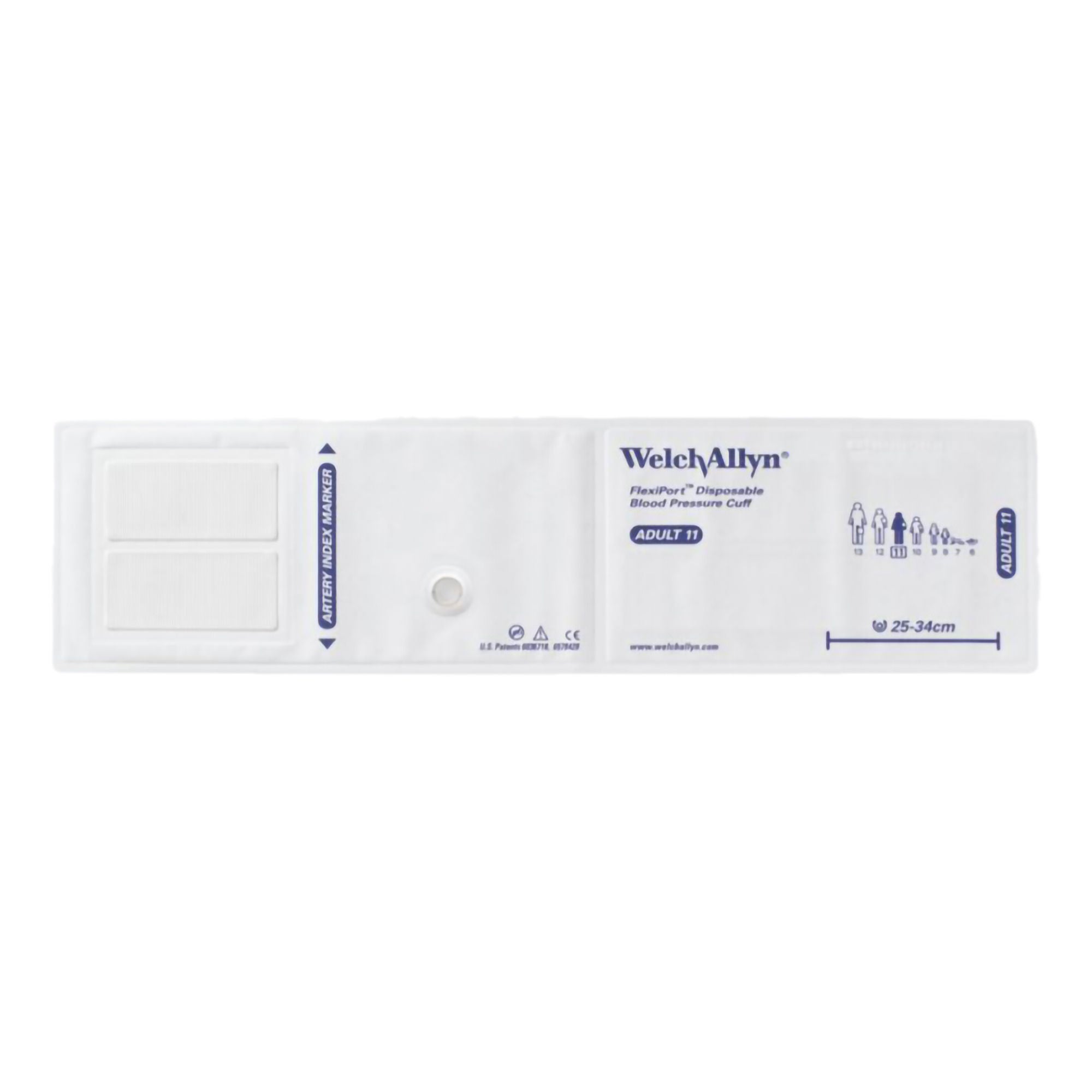 Welch Allyn - SOFT-09-1MQ Single Patient Use Blood Pressure Cuff WelchAllyn® 15 to 21 cm Arm Cloth Fabric Cuff Child Cuff