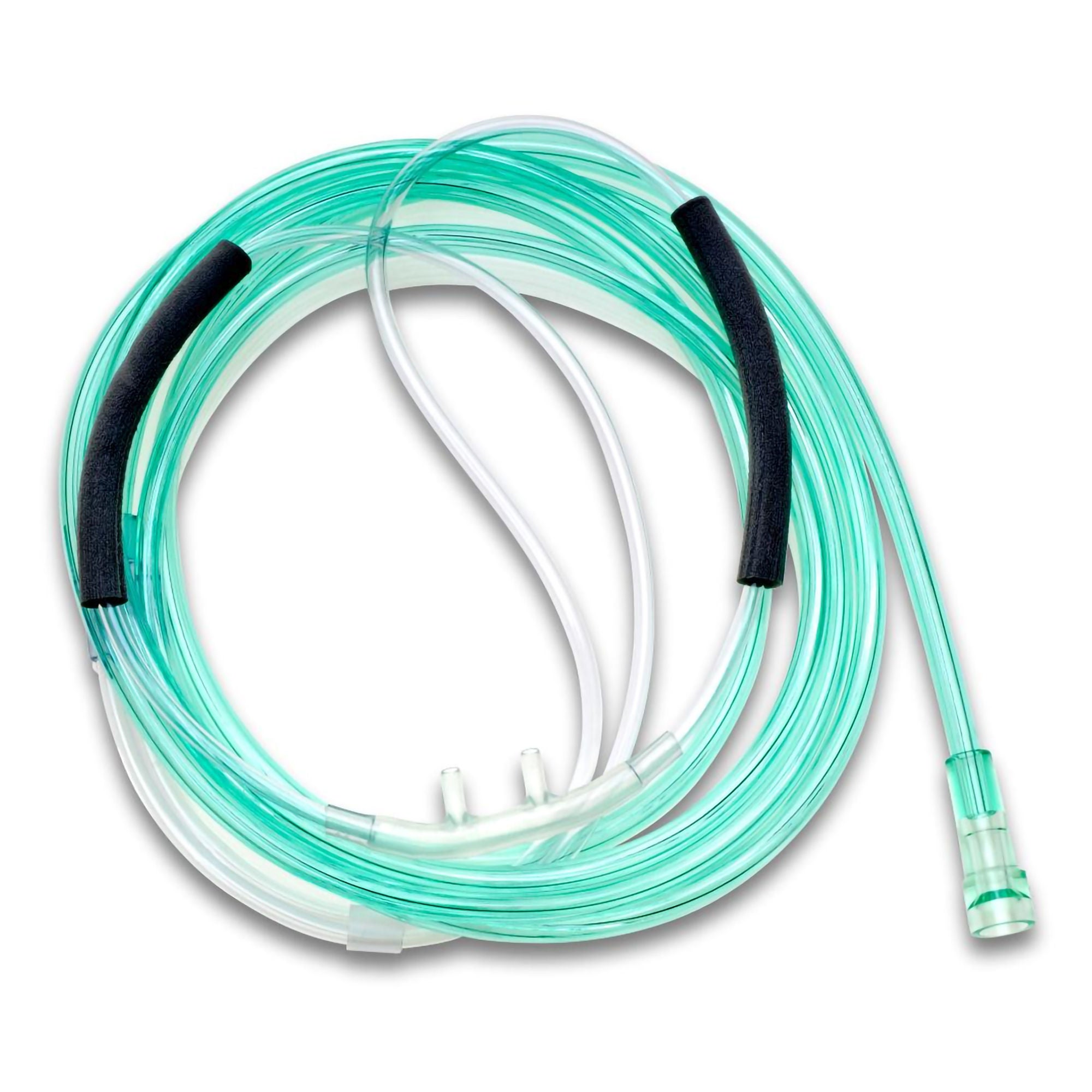 Medline - HUD1866CS Nasal Cannula with Ear Cushion Hudson RCI® Adult Curved Prongs 7 Foot Tubing High Flow Rate