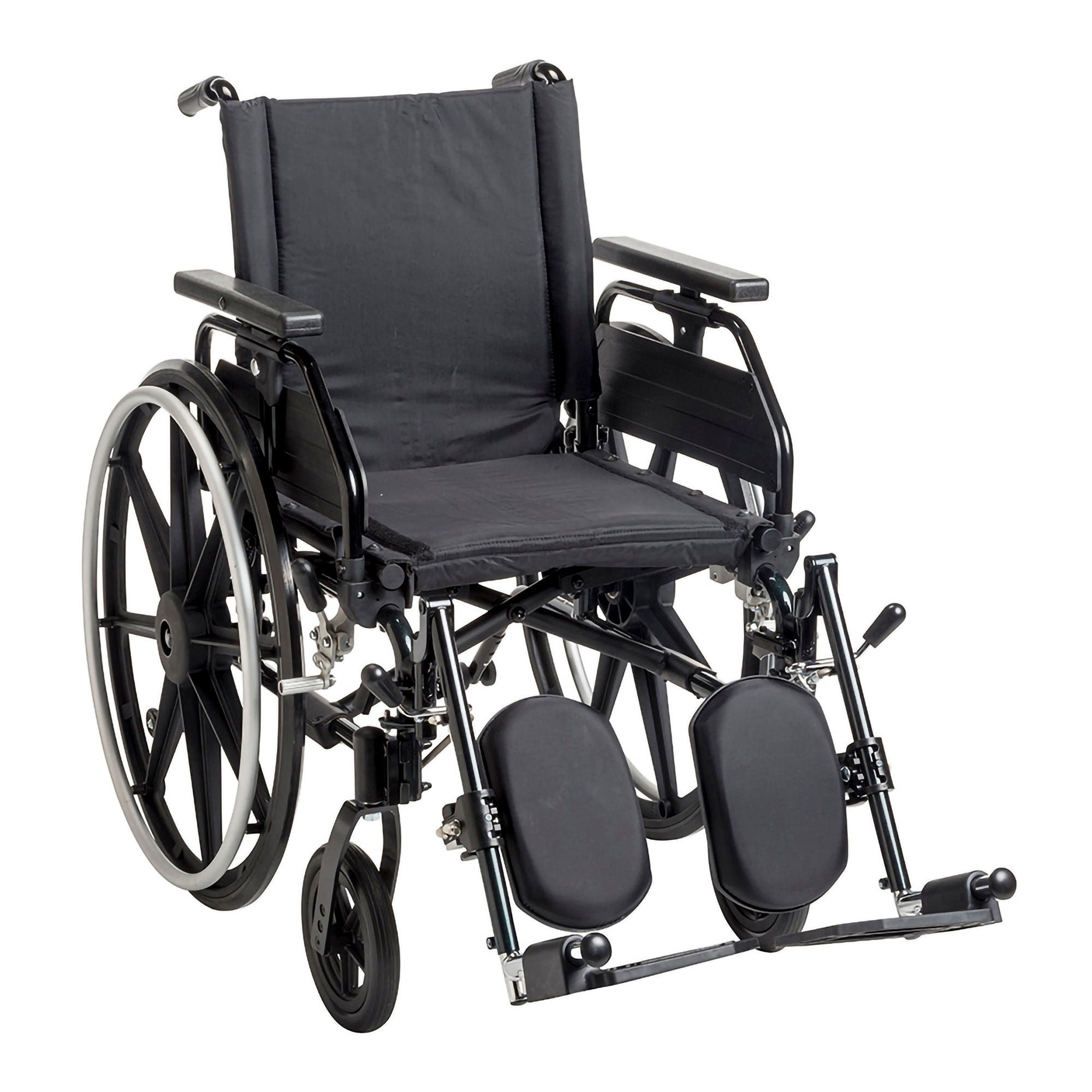 Drive DeVilbiss Healthcare - PLA420FBUARAD-SF Wheelchair drive™ Viper Plus GT Dual Axle Universal Arm Swing-Away Footrest Deep Green Upholstery 20 Inch Seat Width Adult 300 lbs. Weight Capacity