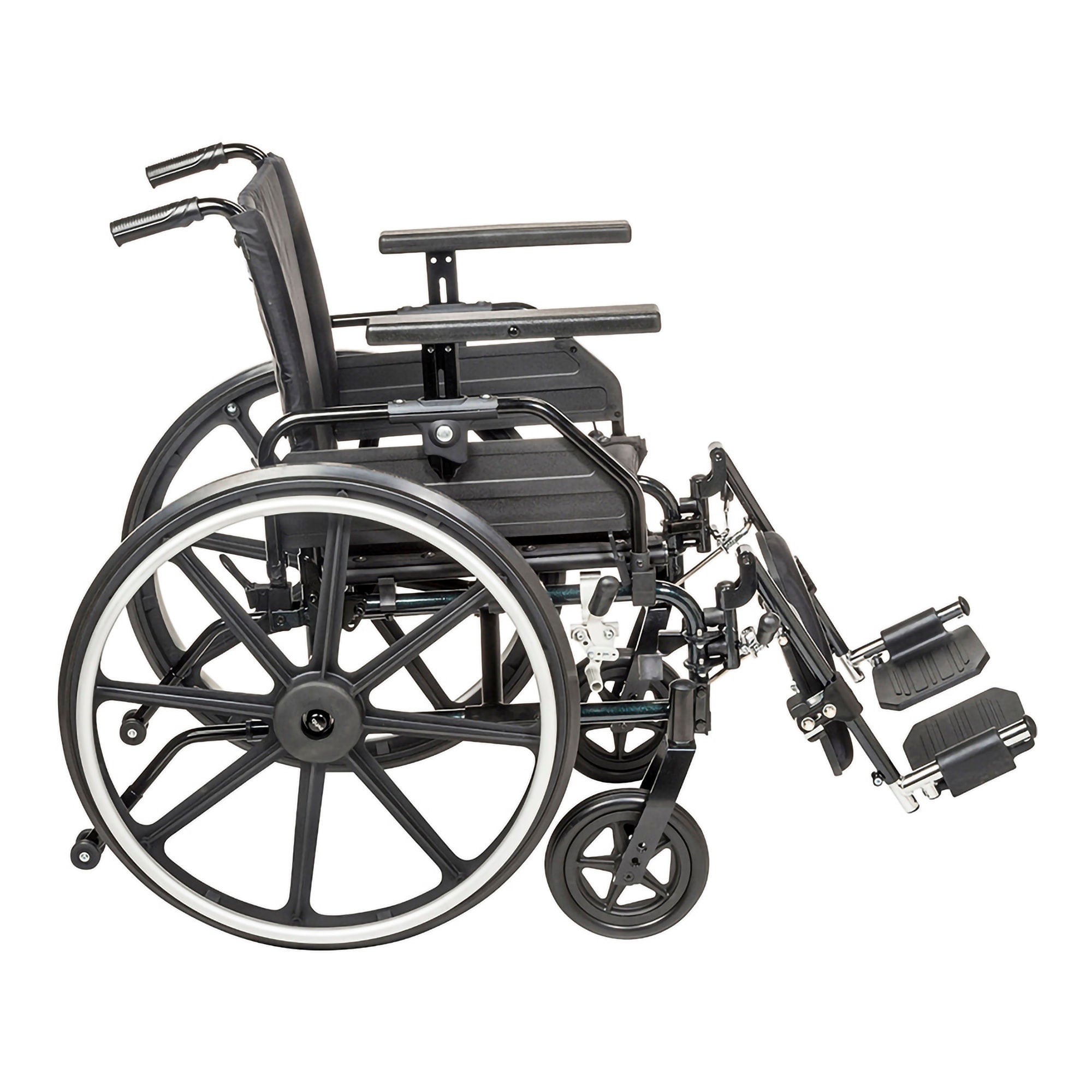 Drive DeVilbiss Healthcare - PLA420FBUARAD-SF Wheelchair drive™ Viper Plus GT Dual Axle Universal Arm Swing-Away Footrest Deep Green Upholstery 20 Inch Seat Width Adult 300 lbs. Weight Capacity