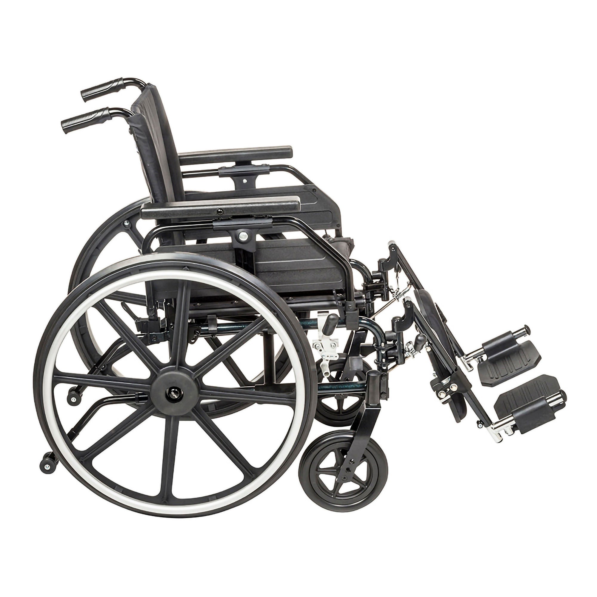 Drive DeVilbiss Healthcare - PLA420FBUARAD-SF Wheelchair drive™ Viper Plus GT Dual Axle Universal Arm Swing-Away Footrest Deep Green Upholstery 20 Inch Seat Width Adult 300 lbs. Weight Capacity